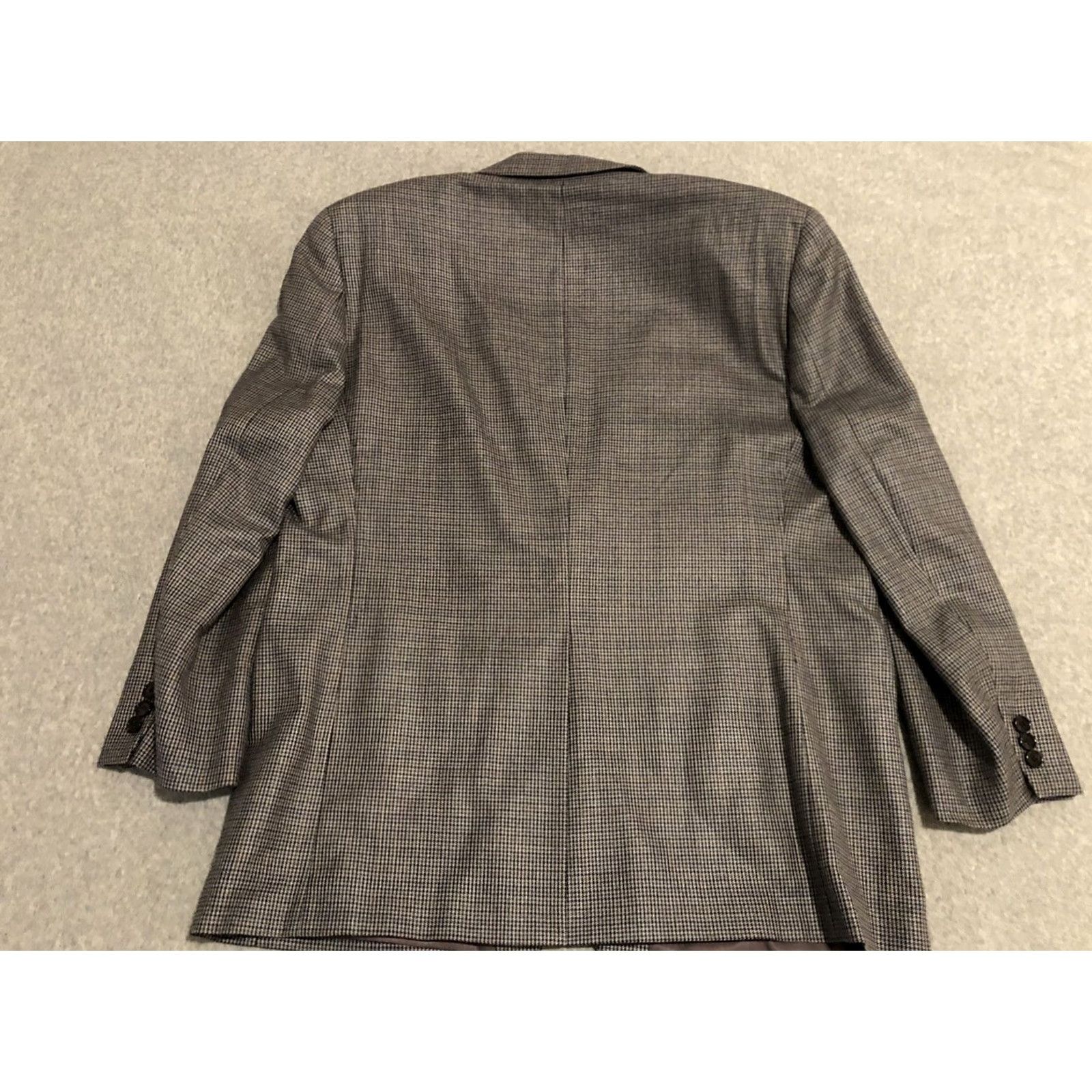 Ralph Lauren Ralph Lauren Blazer Shirt? Actually: Ralph Lauren Houndstooth Gray Plaid Blazer Jacket Silk Wool Mens 44R Size 44R - 5 Thumbnail