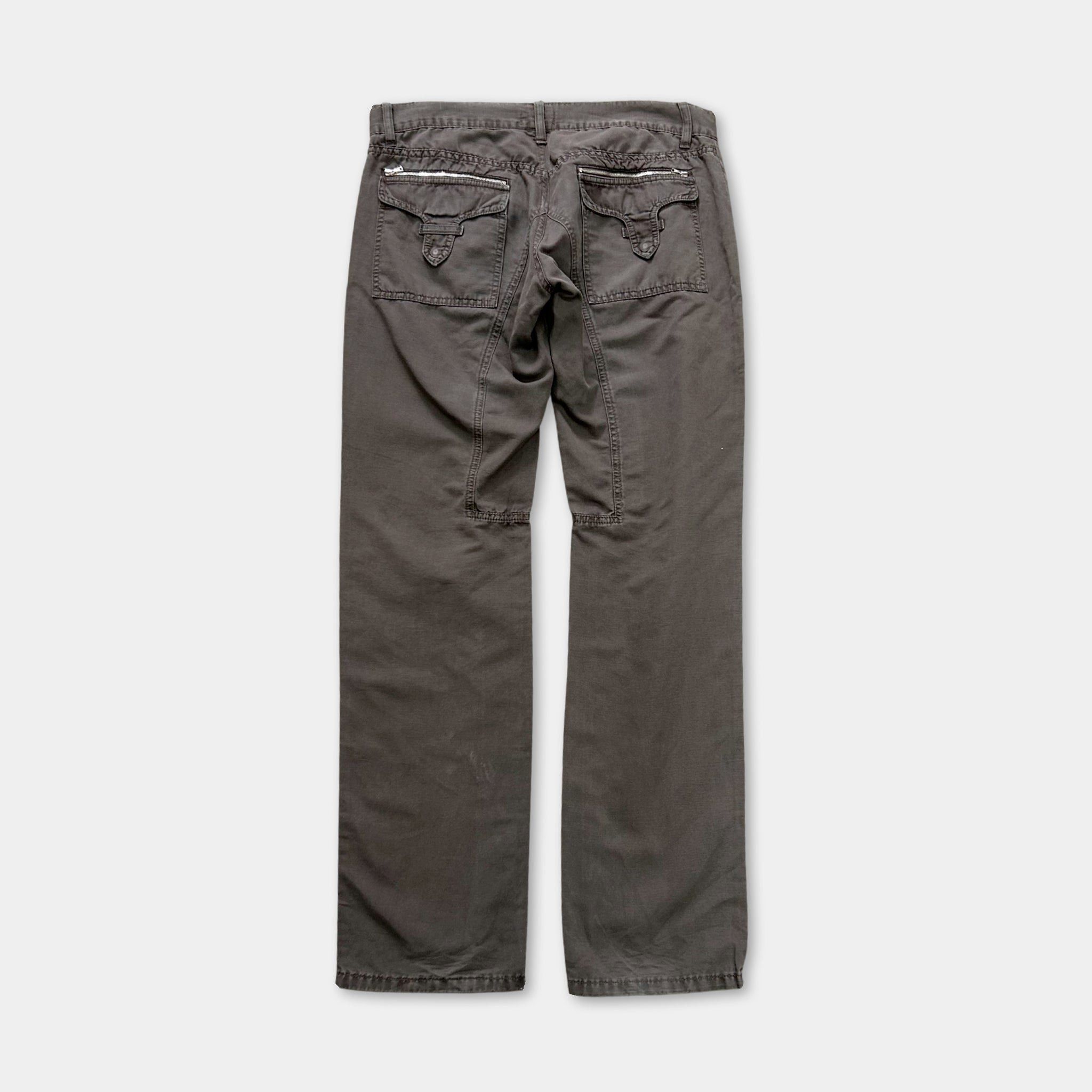 John Richmond Richmond Dark Brown Cargo Pants Size US 33 - 6 Thumbnail