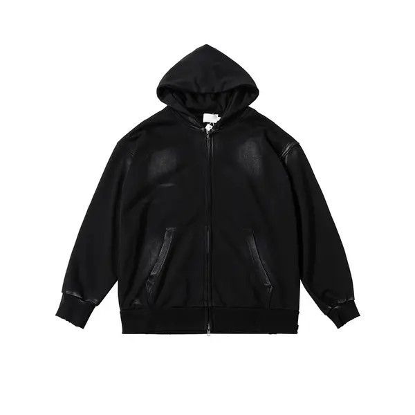 VIBE Dirty Washed High Street Homber Hoodie Sweatshirt Zipper y2k Size US L / EU 52-54 / 3 - 1 Thumbnail
