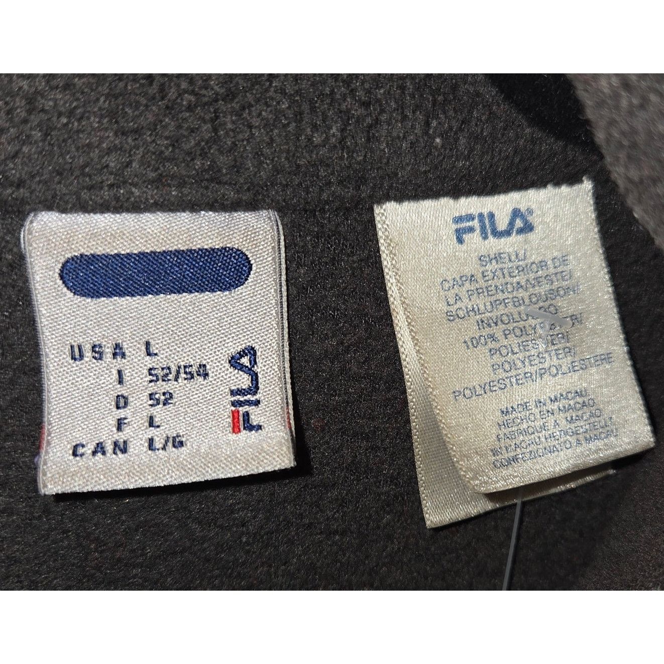 Fila Fila Black Full Zip Fleece Sweater - Men's Large Size US M / EU 48-50 / 2 - 7 Thumbnail