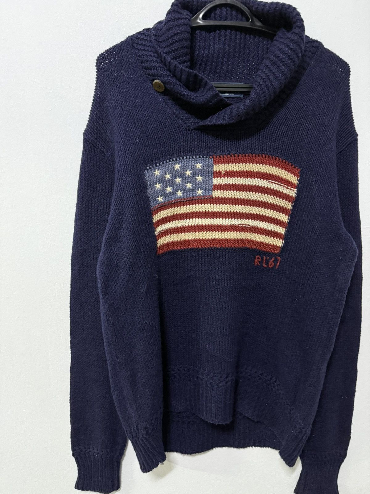Polo Ralph Lauren Polo Ralph Lauren navy blue American flag cowlneck sweater Size US S / EU 44-46 / 1 - 5 Thumbnail