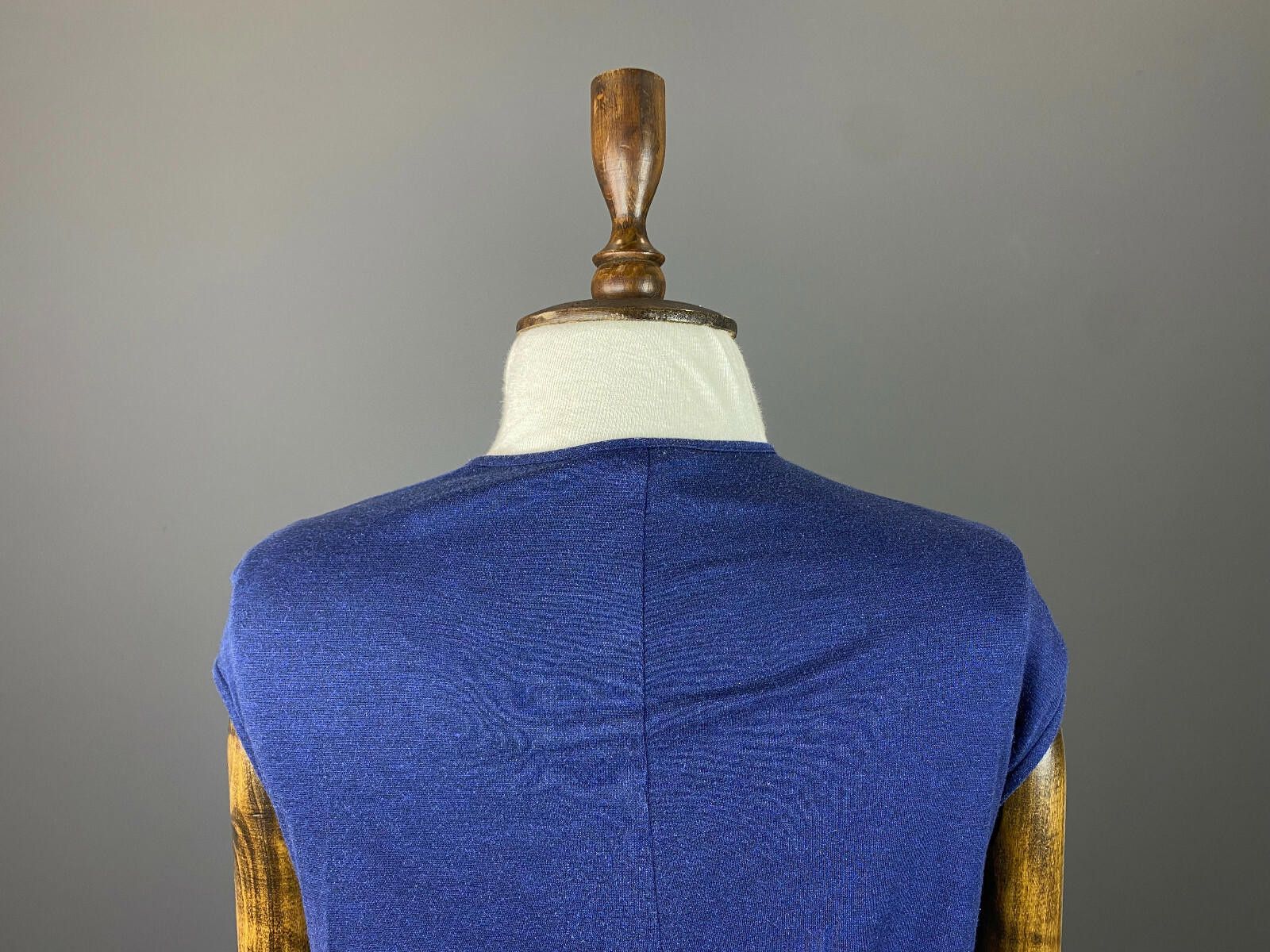 Helmut Lang Ladies HELMUT LANG Designer Blue Silk Blouse Shirt Size M / US 6-8 / IT 42-44 - 7 Thumbnail