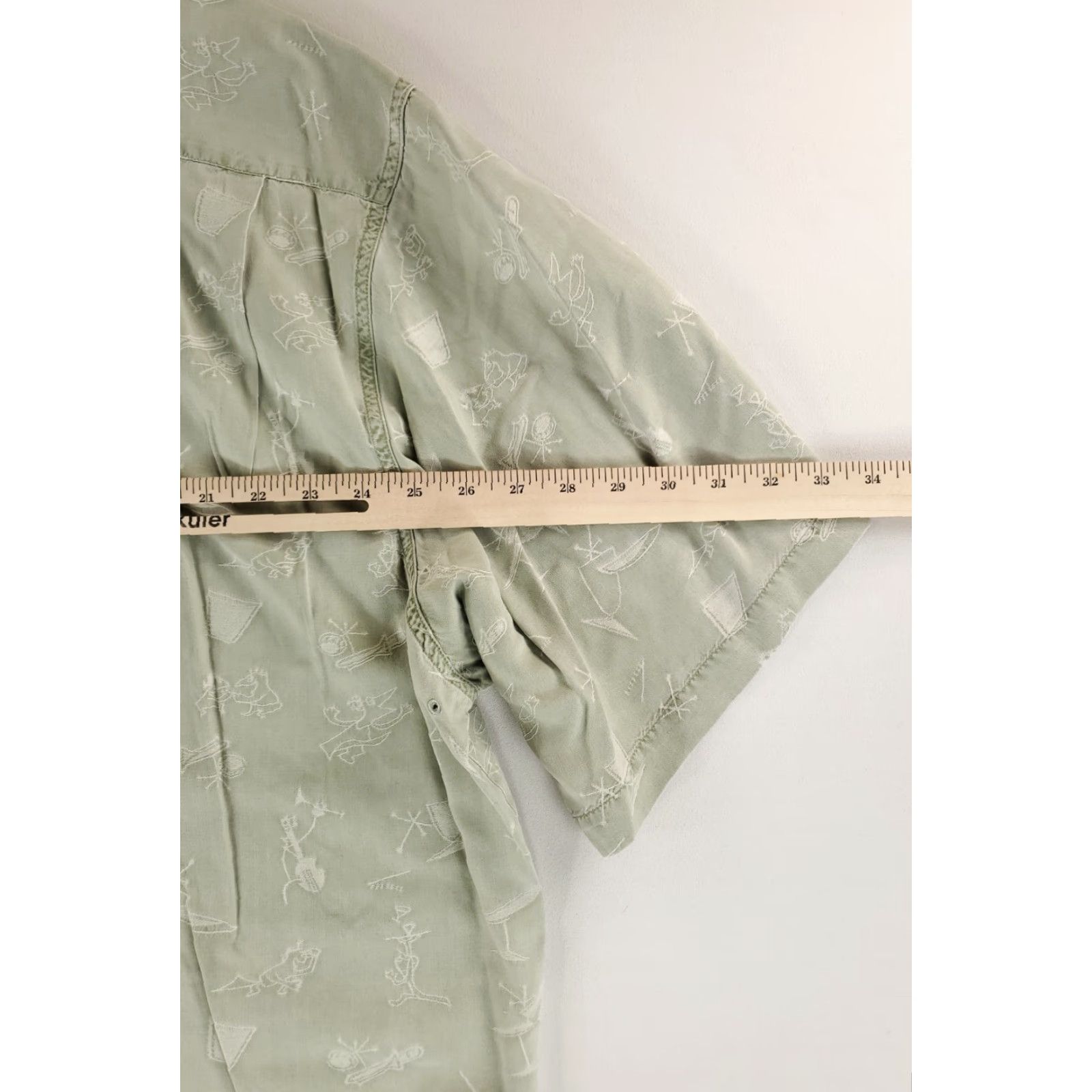 Nat Nast Nat Nast Shirt Button-Up 100% Silk Cocktails MCM Green Short Sleeve Mens 2XB Big & Tall Green Silk Short Sleeve Button-Up Mens 2XB Size US XXL / EU 58 / 5 - 5 Thumbnail