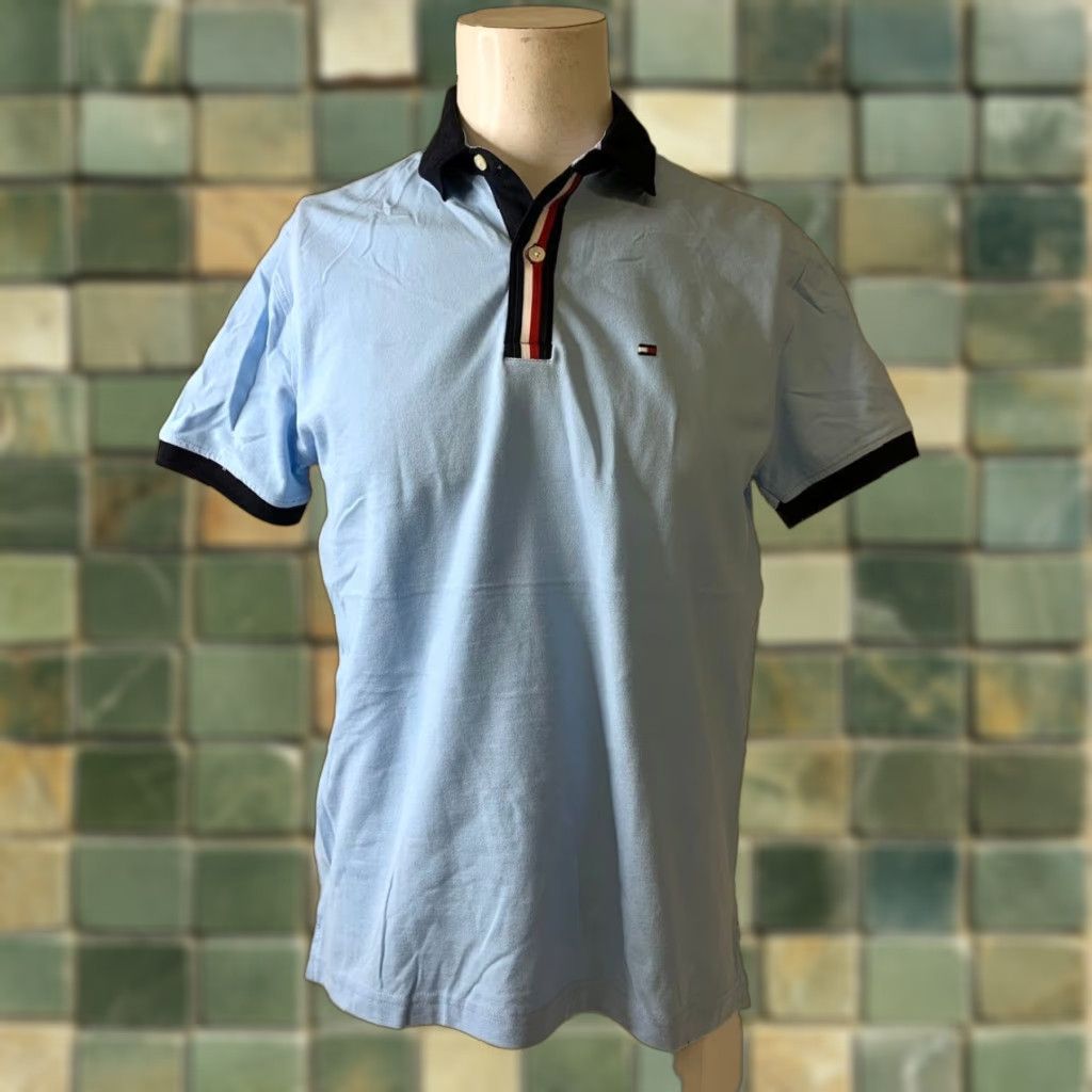 VINTAGE Tommy Hilfiger Polo Shirt Men's Regular Fit Short Sleeve