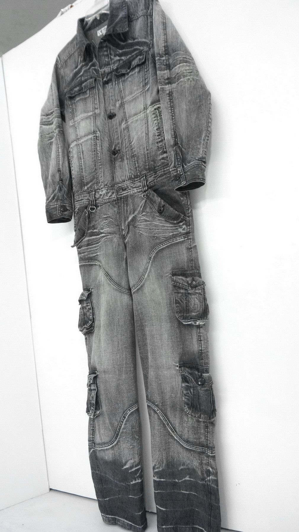 Japanese Brand 🔥Sick! LOWBOX Japan Multipocket Denim Coverall Size US 33 - 2 Thumbnail