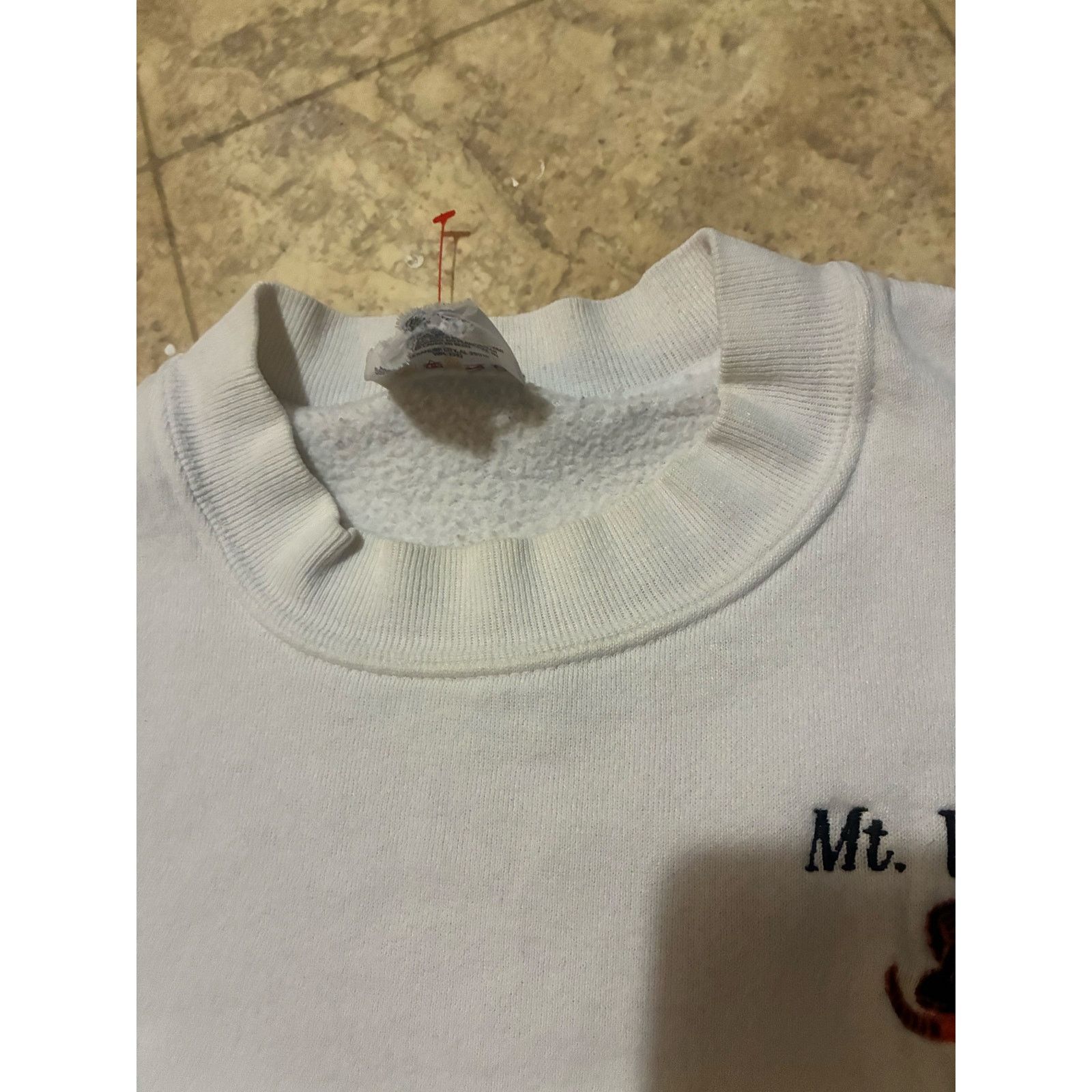 Jerzees Vintage Mount Vernon Rams White Sweatshirt Jerzees XL Size US XL / EU 56 / 4 - 4 Thumbnail
