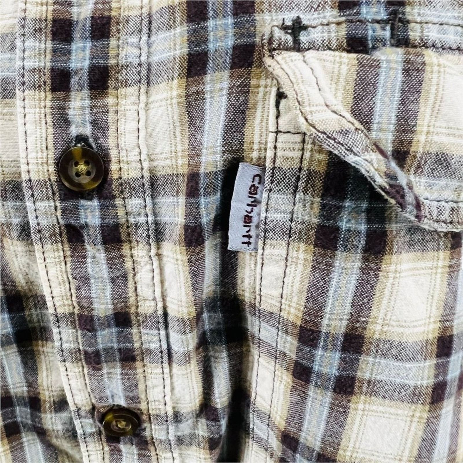 Carhartt Carhartt Fort Plaid Button Front Relaxed Fit Shirt Men Large Size US L / EU 52-54 / 3 - 2 Thumbnail