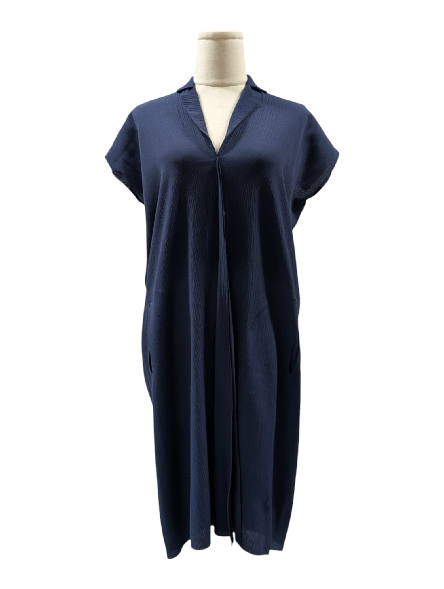 Lanvin Lanvin Blue V-Neck Silk Dress Size S / US 4 / IT 40 - 1 Thumbnail