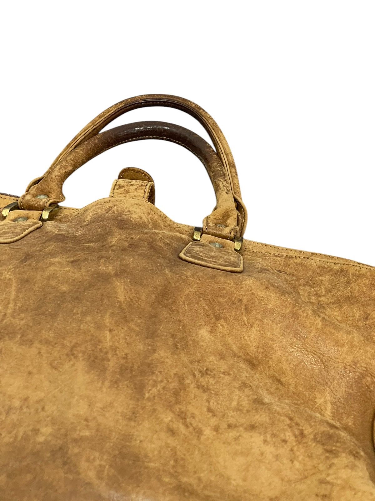 Genuine Leather Full Leather Patina Unknown Japan Vtg 80s Duffle Bag 1🟩6 Size ONE SIZE - 11 Thumbnail