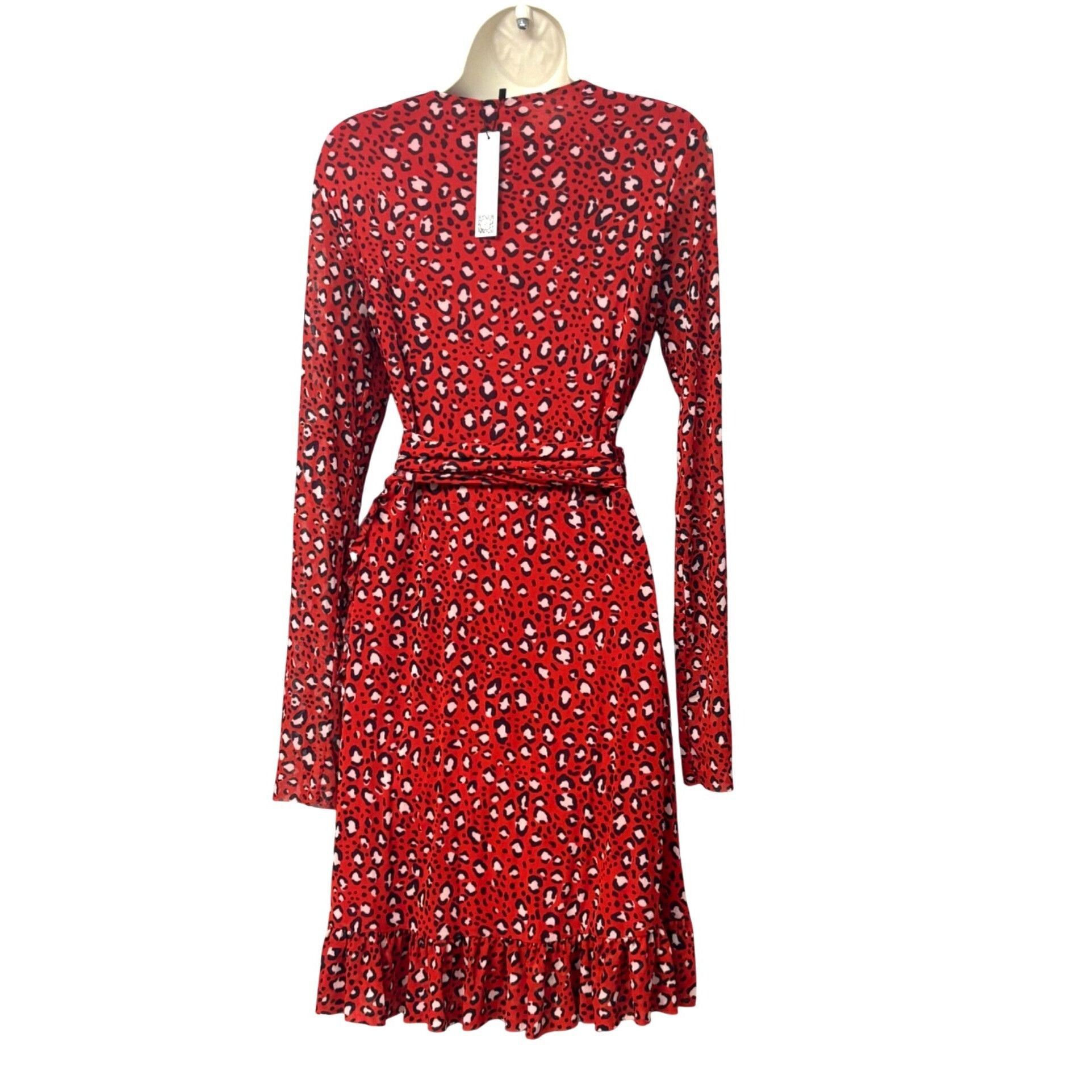 Sanctuary Sanctuary Emma Ruffled Wrap Dress, Red, Size M Size M / US 6-8 / IT 42-44 - 5 Thumbnail