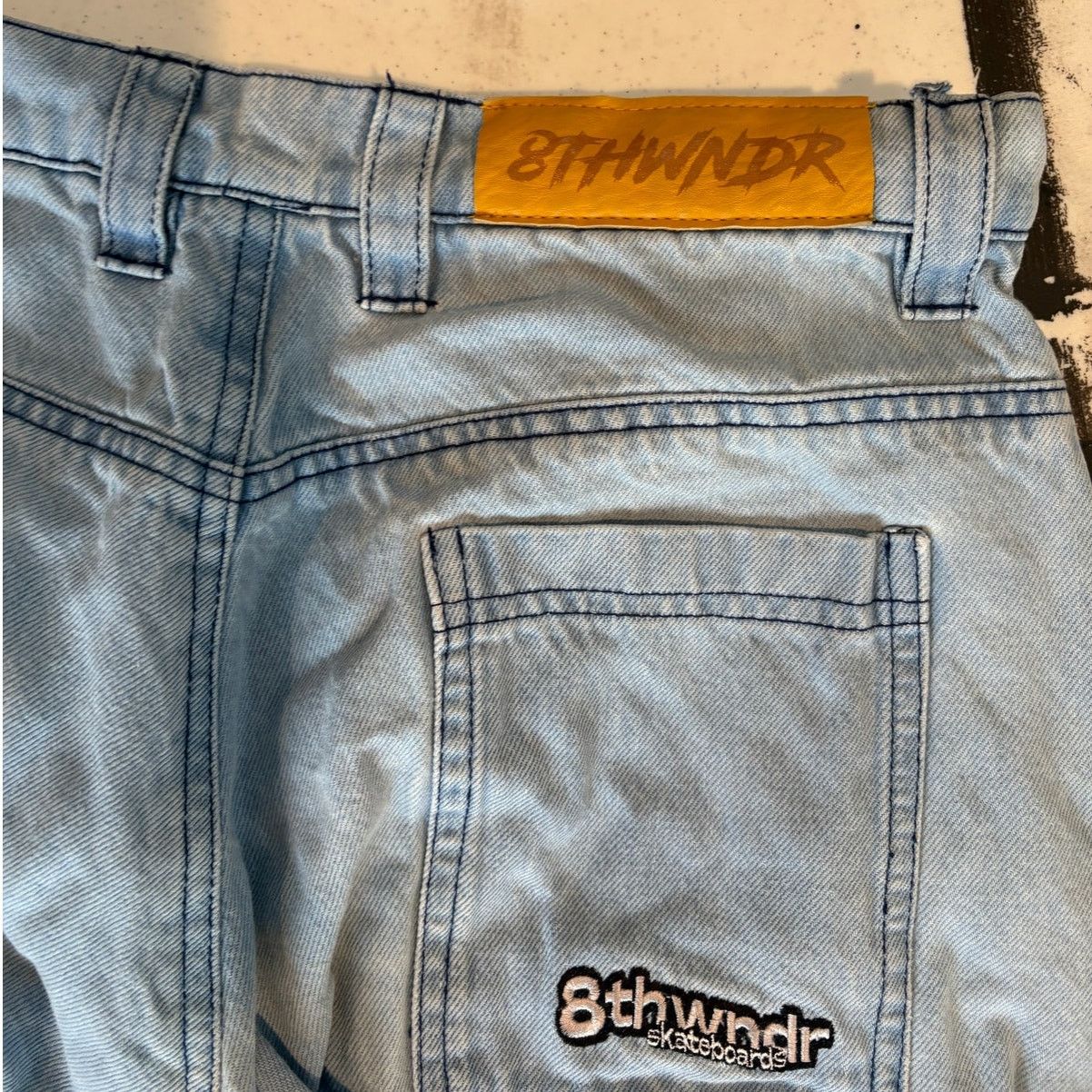 8THWNDR 8THWNDR Double Knee Denim Pant Blue (32x31) Carpenter Jean Size US 32 / EU 48 - 6 Thumbnail