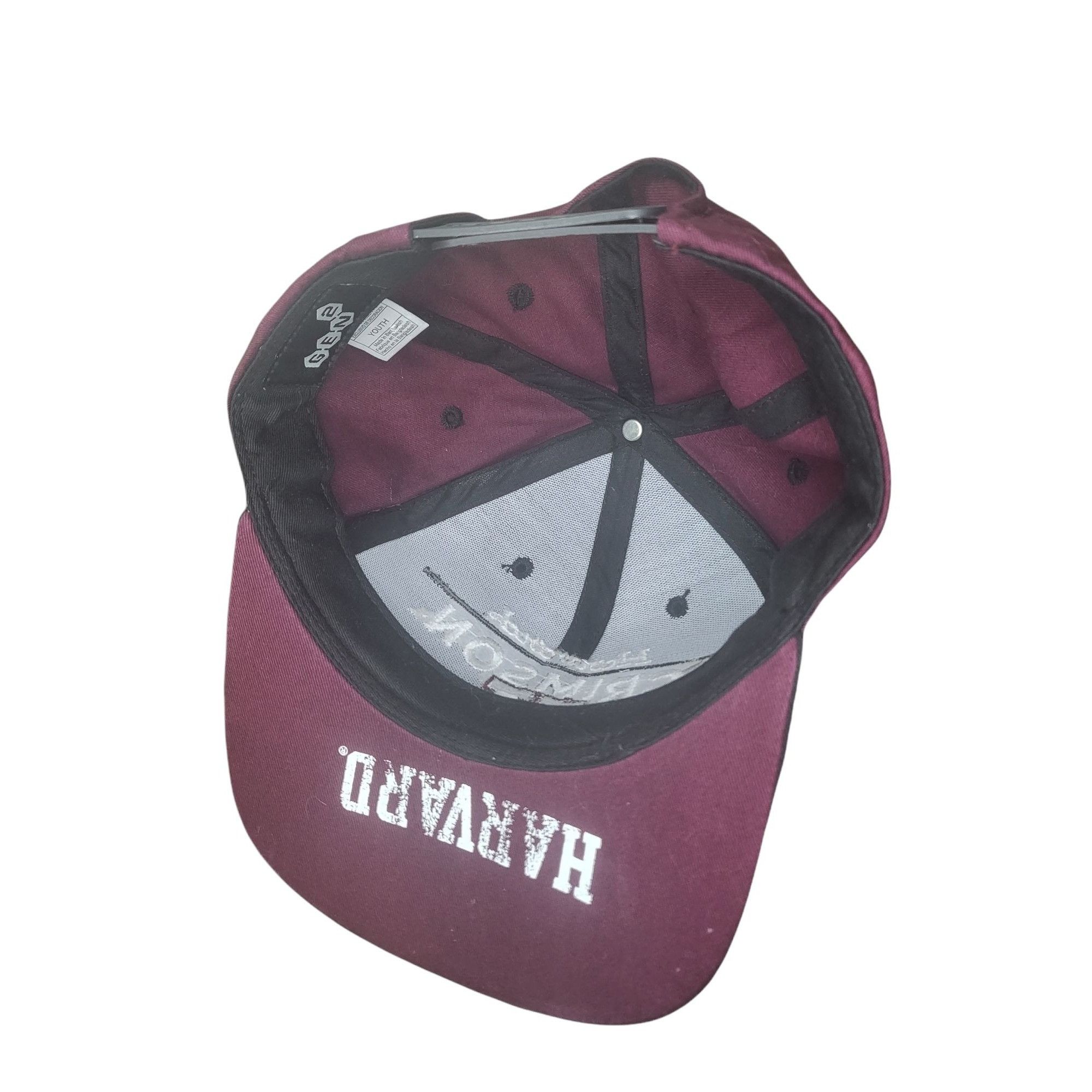 NCAA NCAA Harvard Snapback Hat Youth Crimson Maroon Black Casual Size ONE SIZE - 5 Thumbnail