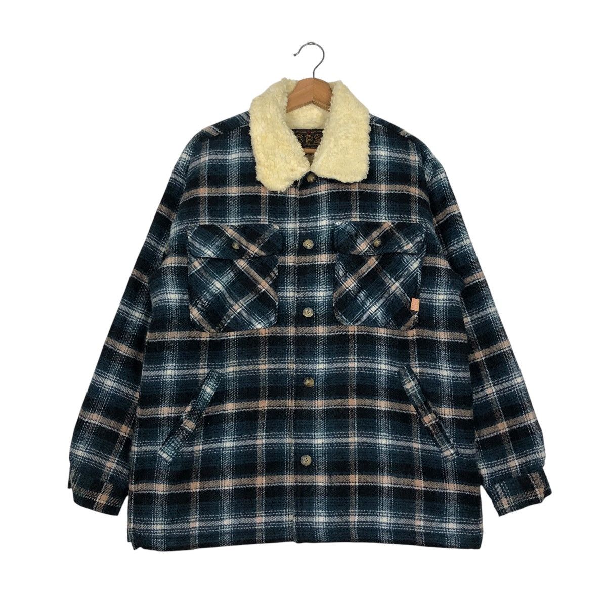 Flannel 📌Vintage Flannel Jacket Cps Tartan Design Blanket Sherpa Size US L / EU 52-54 / 3 - 2 Thumbnail