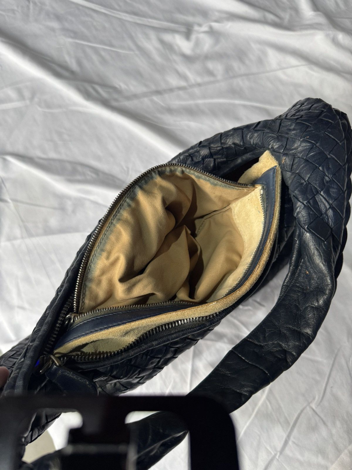 Bottega Veneta BOTTEGA VENETA Blue Intrecciato Nappa Leather Veneta HoboBag Size ONE SIZE - 15 Thumbnail