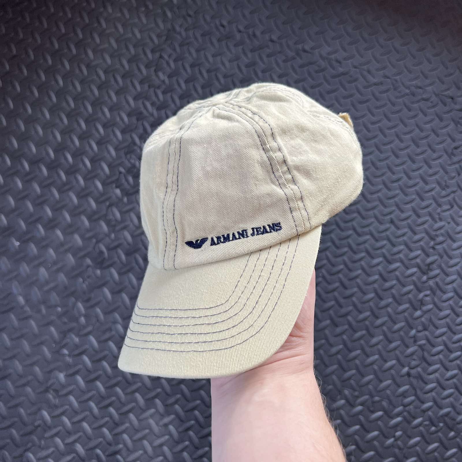 Emporio Armani Armani Jeans Cap Logo Hat Beige One Size Size ONE SIZE - 1 Thumbnail
