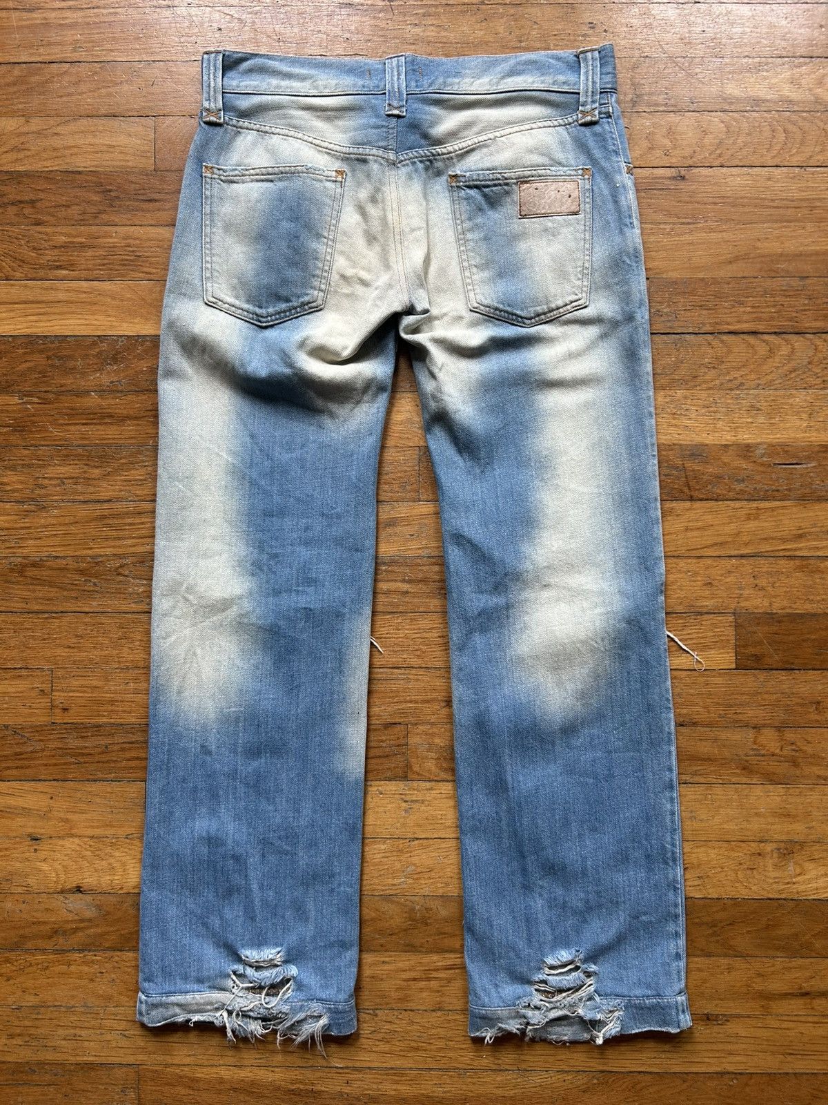 Dolce & Gabbana SS04 Dolce & Gabbana Bleach Denim Size US 33 - 2 Thumbnail