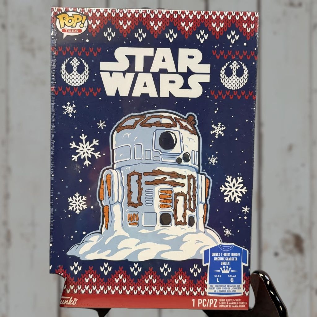 Star Wars Star Wars Shirt Mens Large Black Merry Beep Bloop Holiday Funko Pop Tees Size US L / EU 52-54 / 3 - 1 Thumbnail