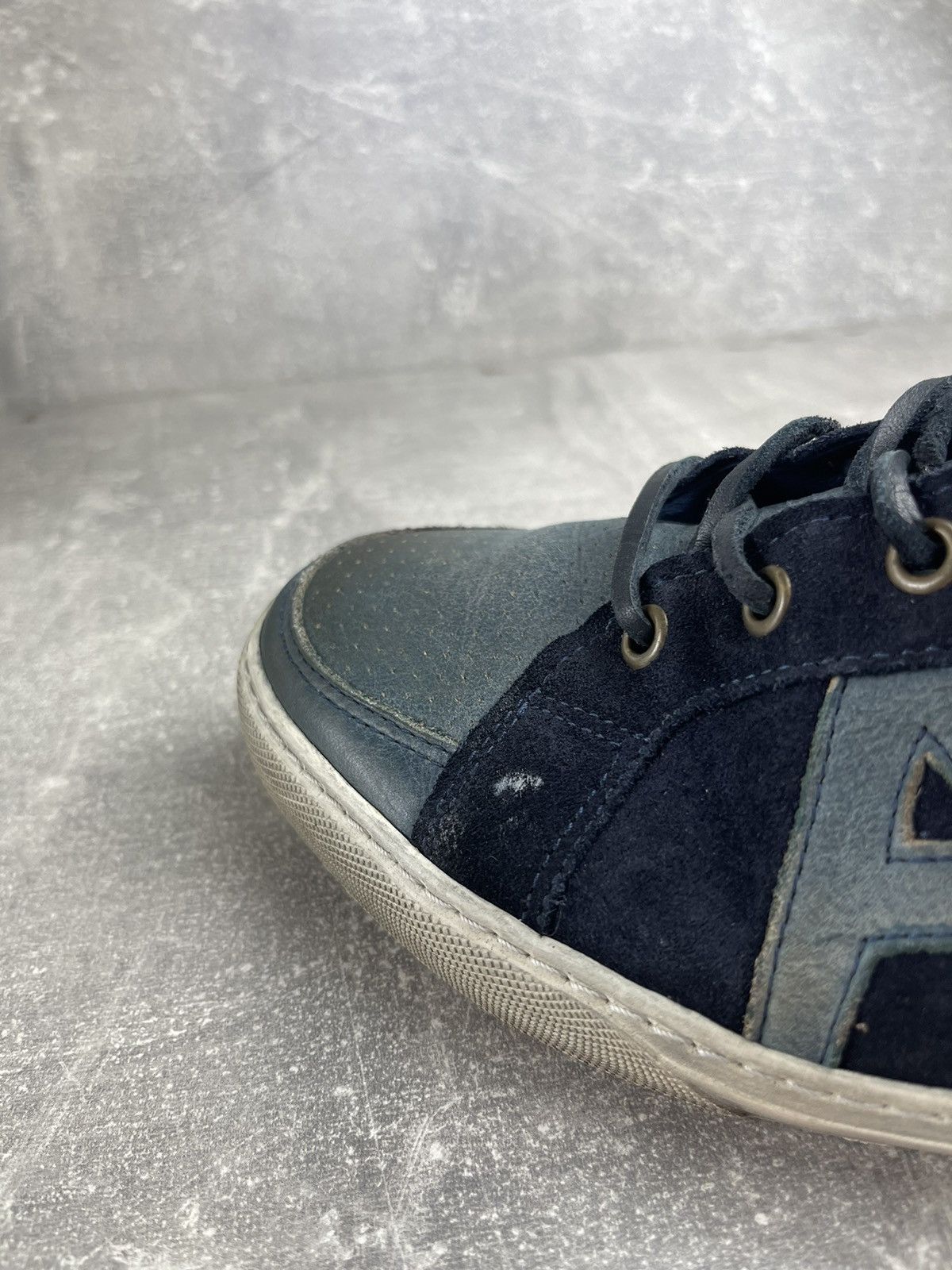 Armani Armani Jeans AJ Y2K Leather Suede High Top Sneakers Blue Size US 9 / EU 42 - 12 Thumbnail