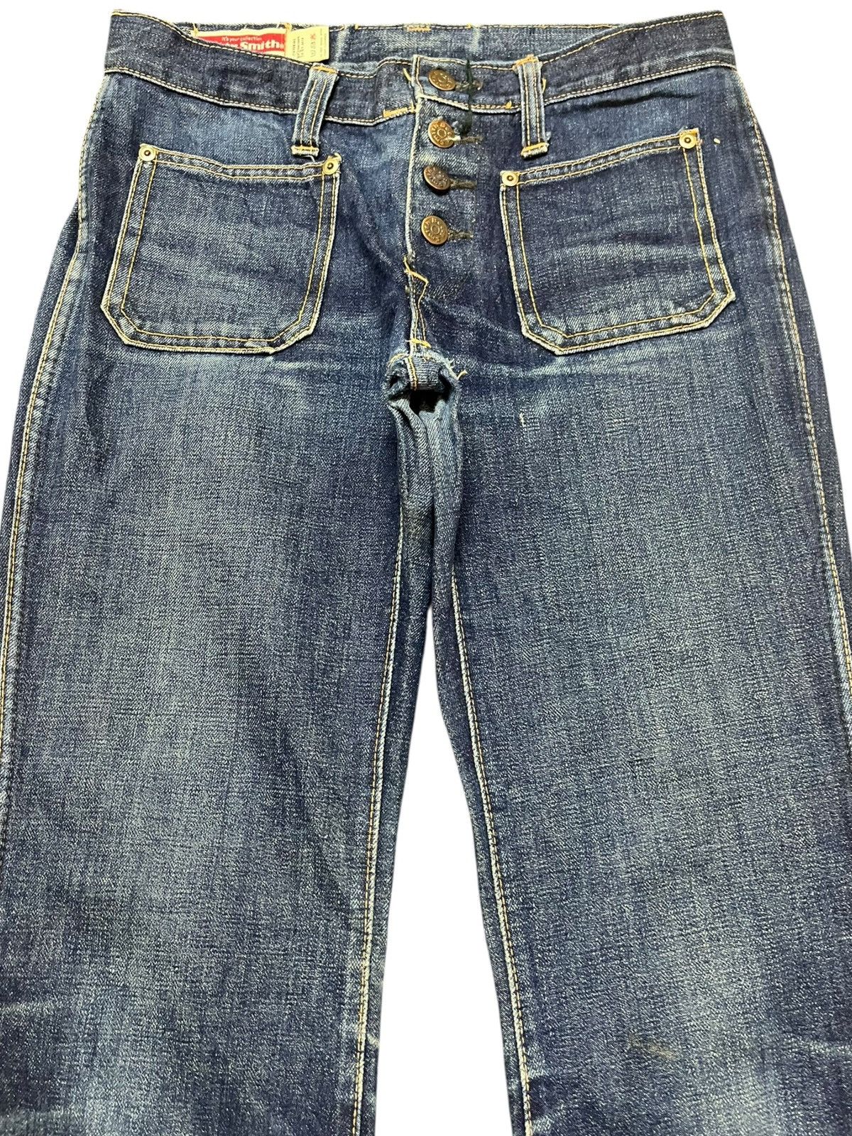 Japanese Brand Vintagw Betty Smith Flare Bell Bottom ButtonFly Denim Size US 29 - 2 Thumbnail