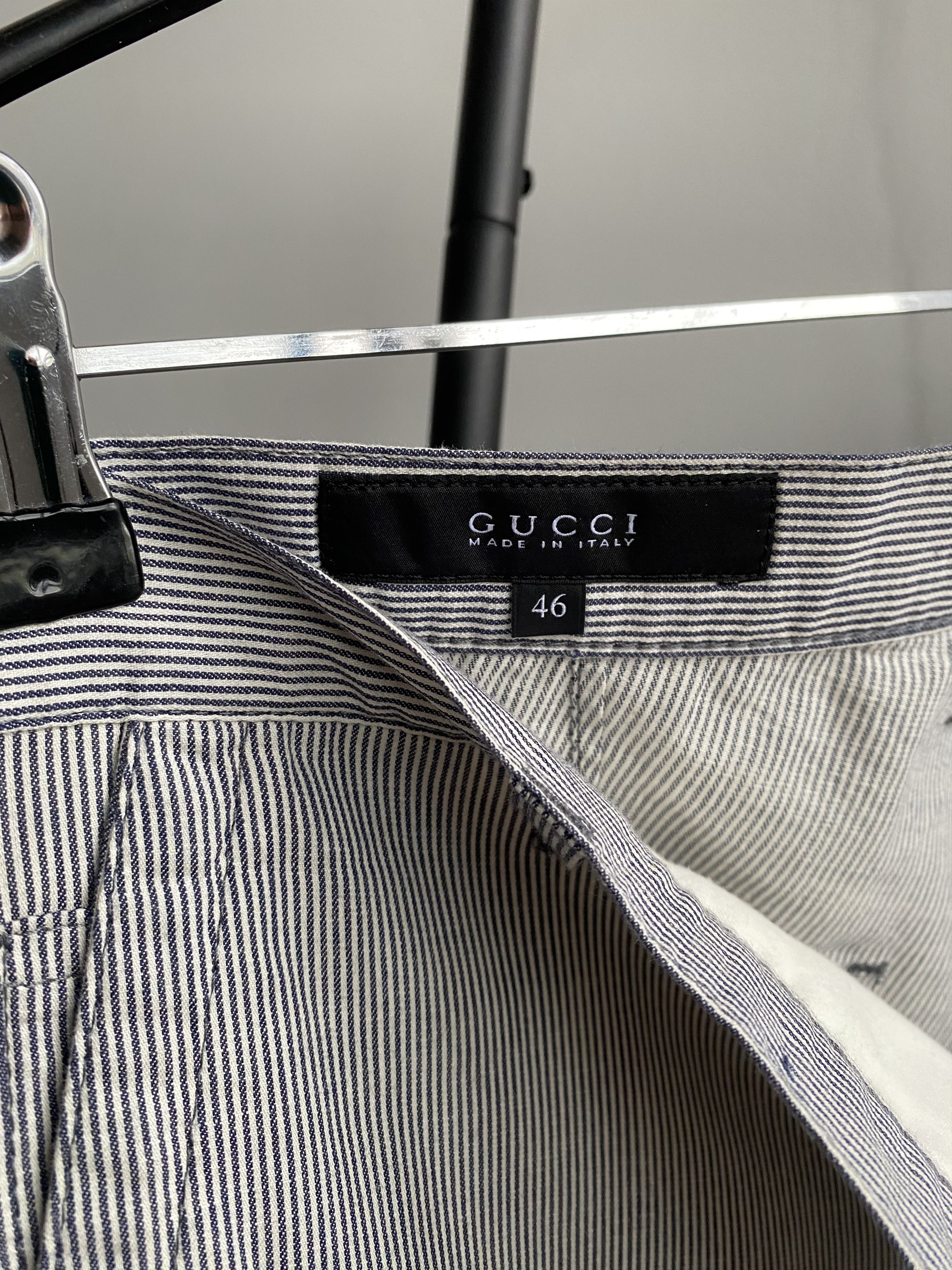 Gucci GUCCI Stripe New Short Cotton Luxury Chino Size US 30 / EU 46 - 1 Thumbnail