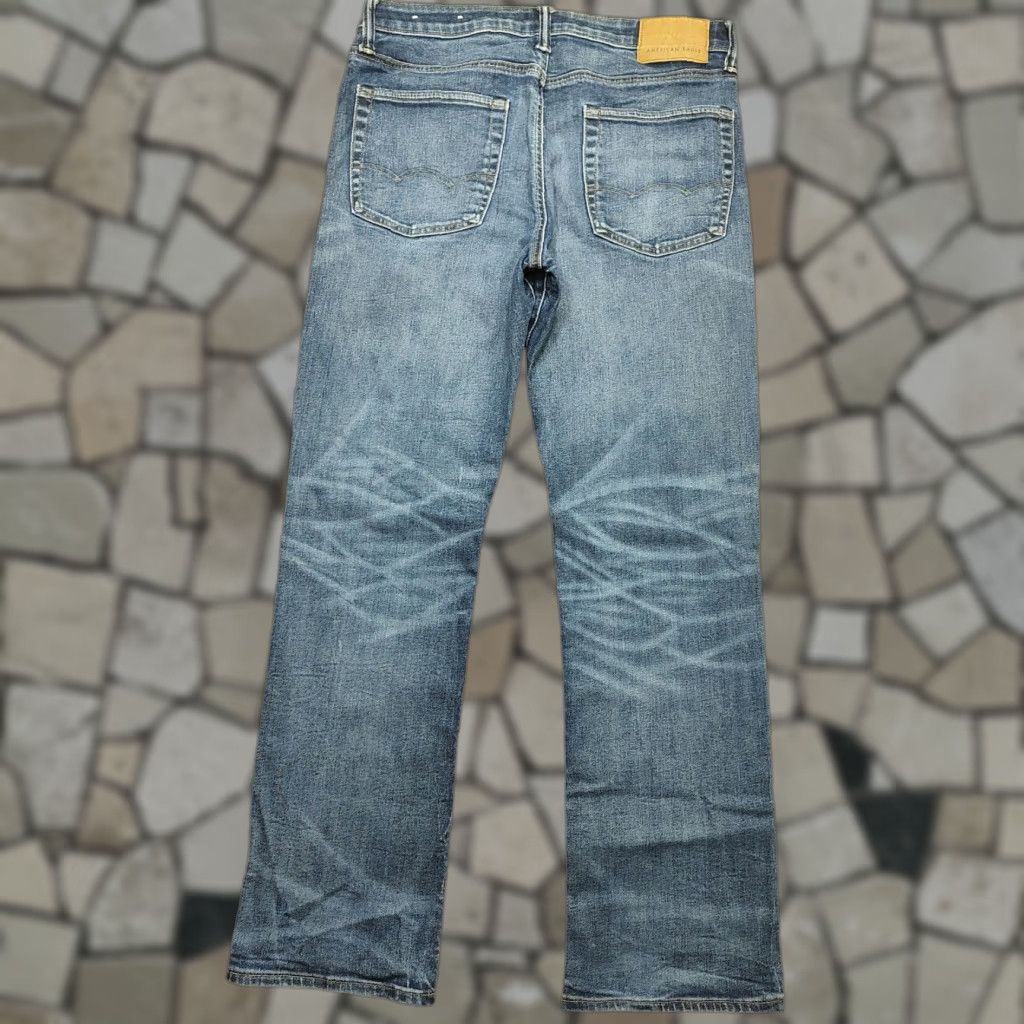 American Eagle Outfitters American Eagle Jeans Mens Relaxed Straight Distressed Denim Blue 33x32 Size US 33 - 1 Thumbnail