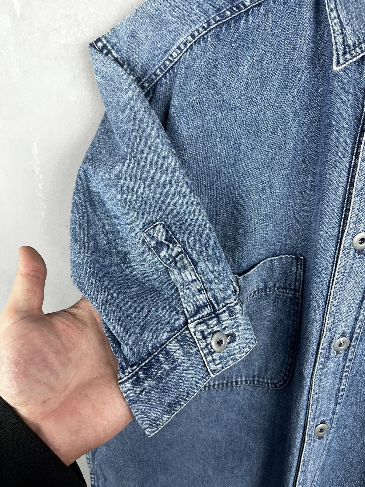 Armani × Armani Collezioni × Giorgio Armani Armani Jeans shirt denim vintage 90s Size US M / EU 48-50 / 2 - 7 Thumbnail