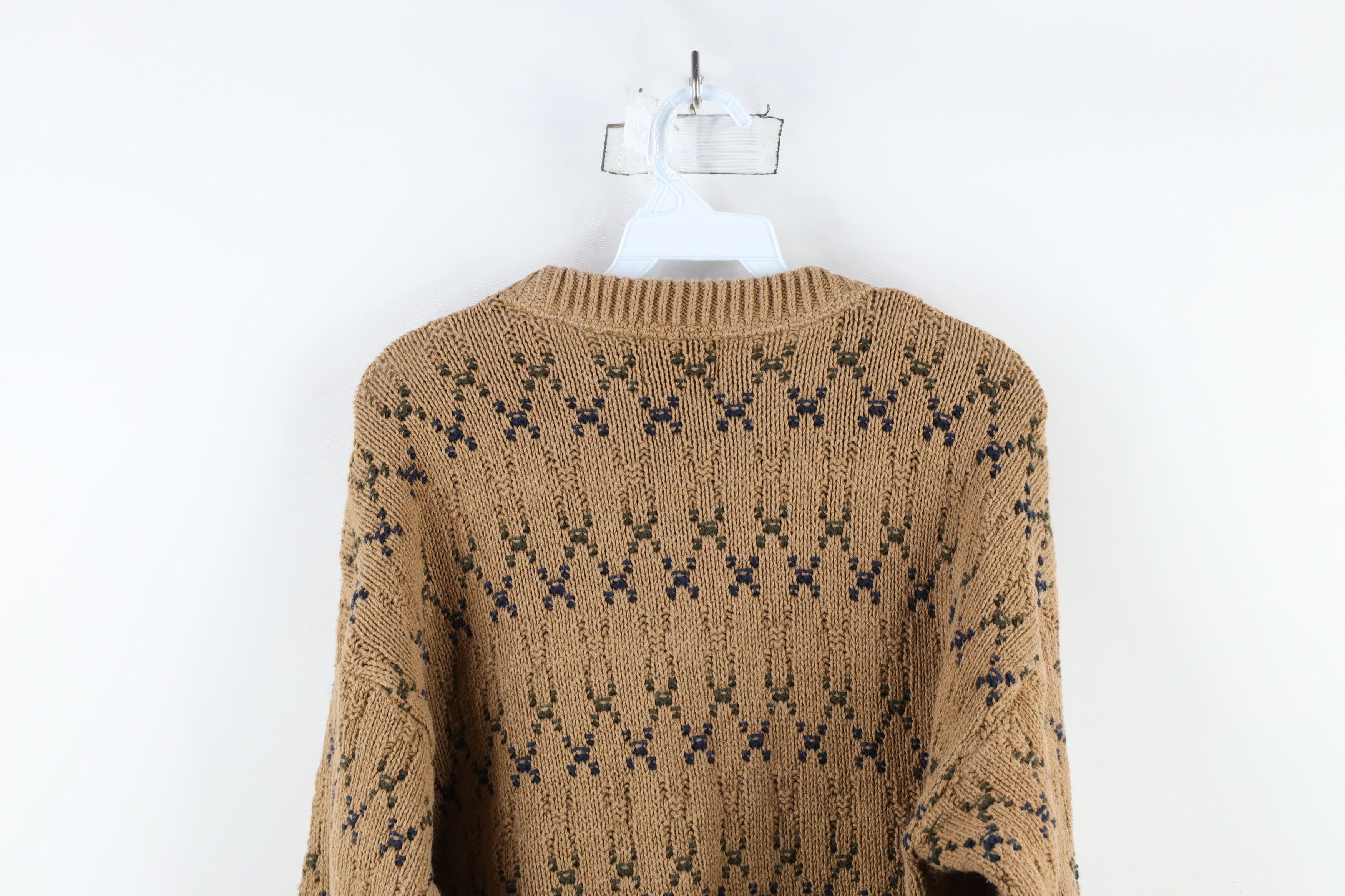 Vintage Vintage 90s Streetwear Textured Cotton Knit Sweater USA Size US L / EU 52-54 / 3 - 8 Thumbnail