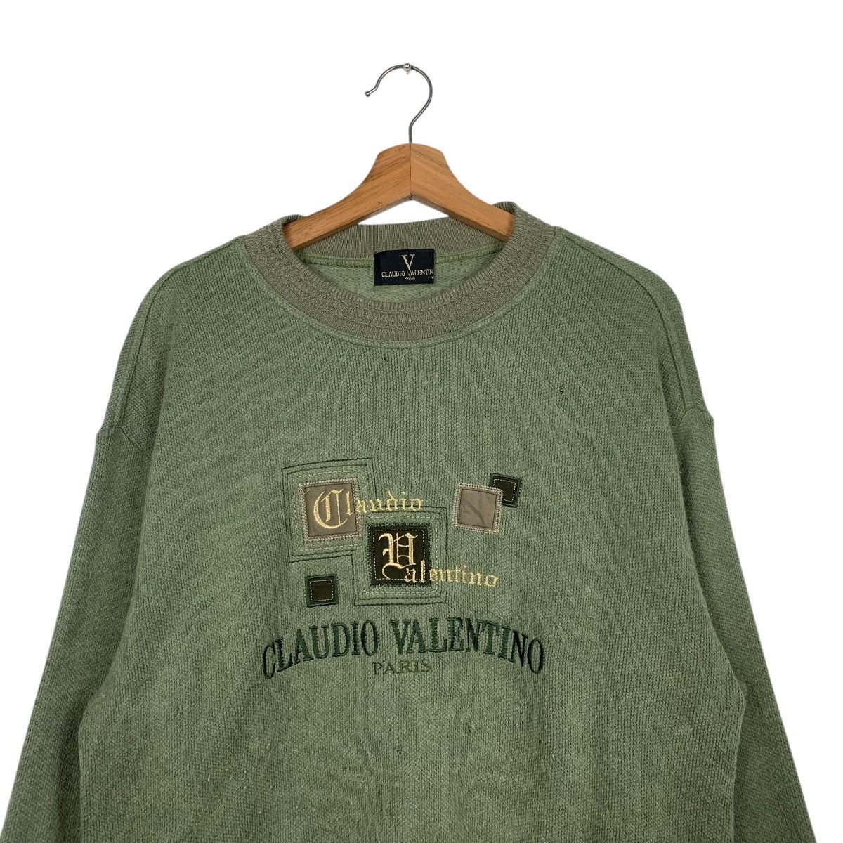 Japanese Brand Claudio Valentino Big Logo Sweatshirt Size US M / EU 48-50 / 2 - 2 Thumbnail