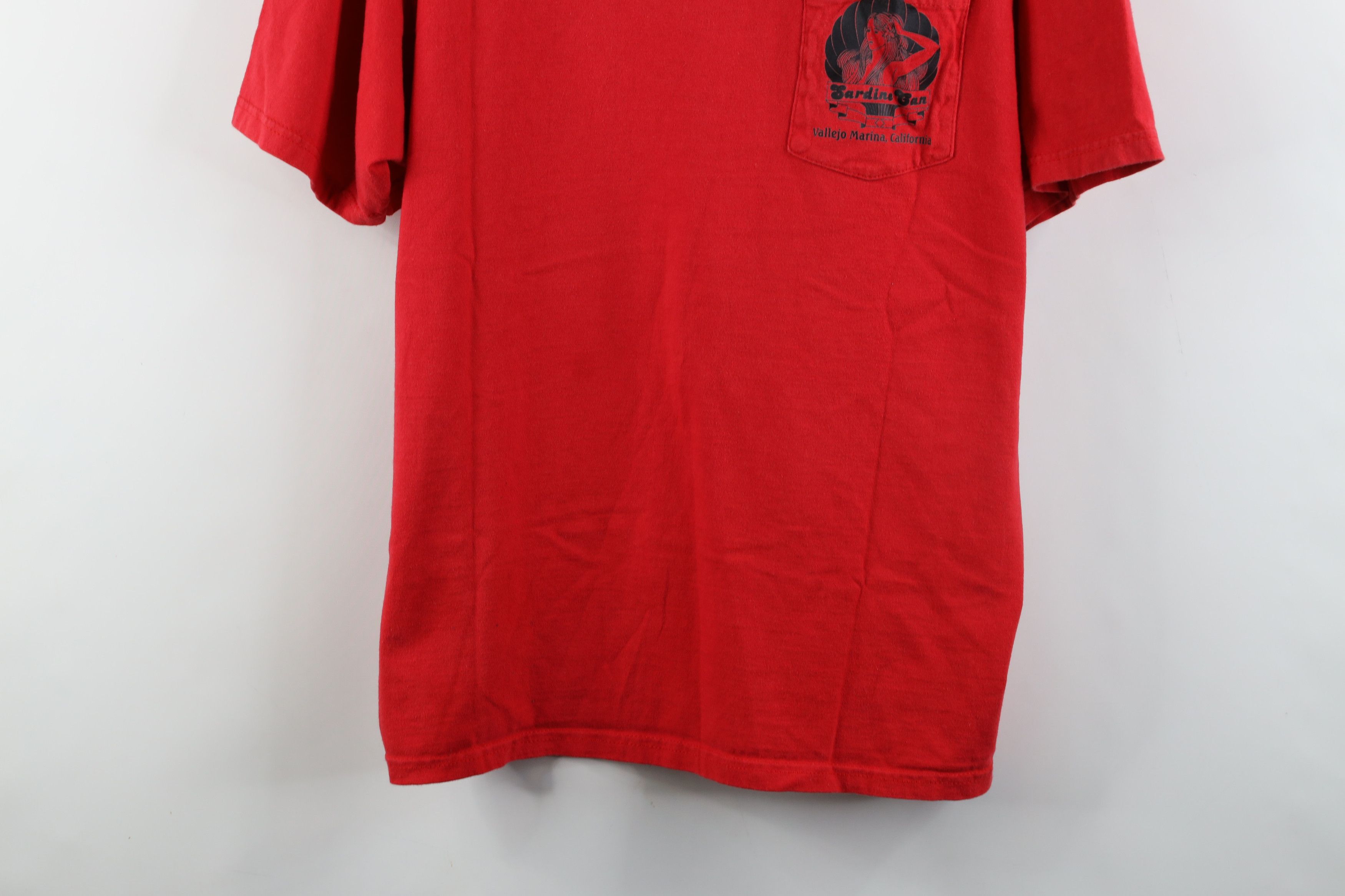 Vintage Vintage 90s Streetwear Can Vallejo Marina T-Shirt Red Size US XL / EU 56 / 4 - 3 Thumbnail