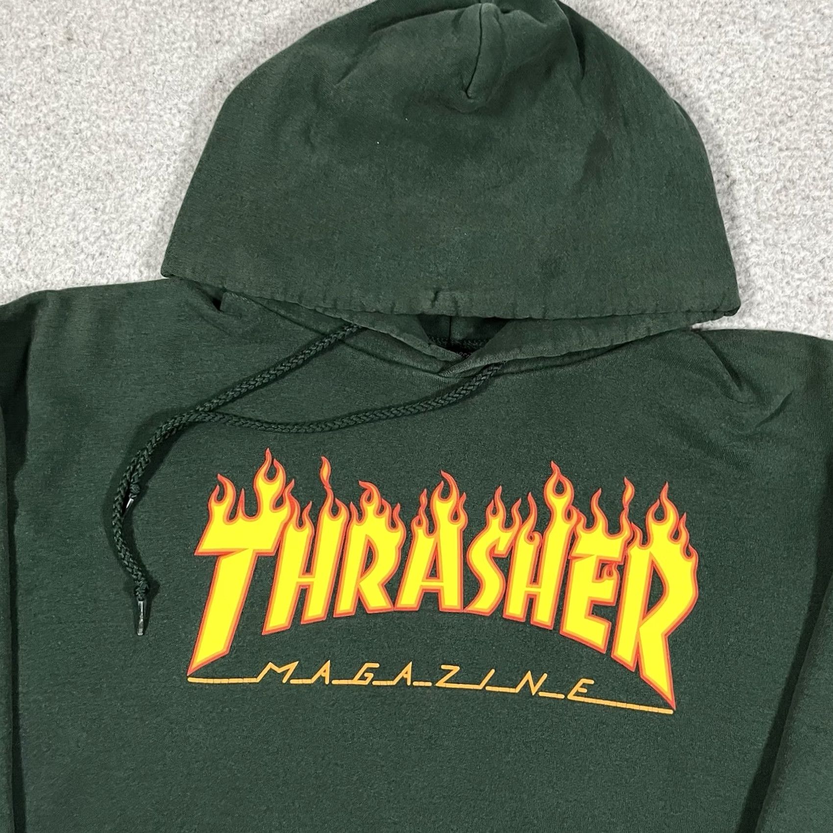 Thrasher VINTAGE Thrasher Hoodie Men M Green Sweatshirt Skateboard Grunge VTG Y2K Shirt Pullover Hooded Pockets Logo Size US M / EU 48-50 / 2 - 4 Thumbnail