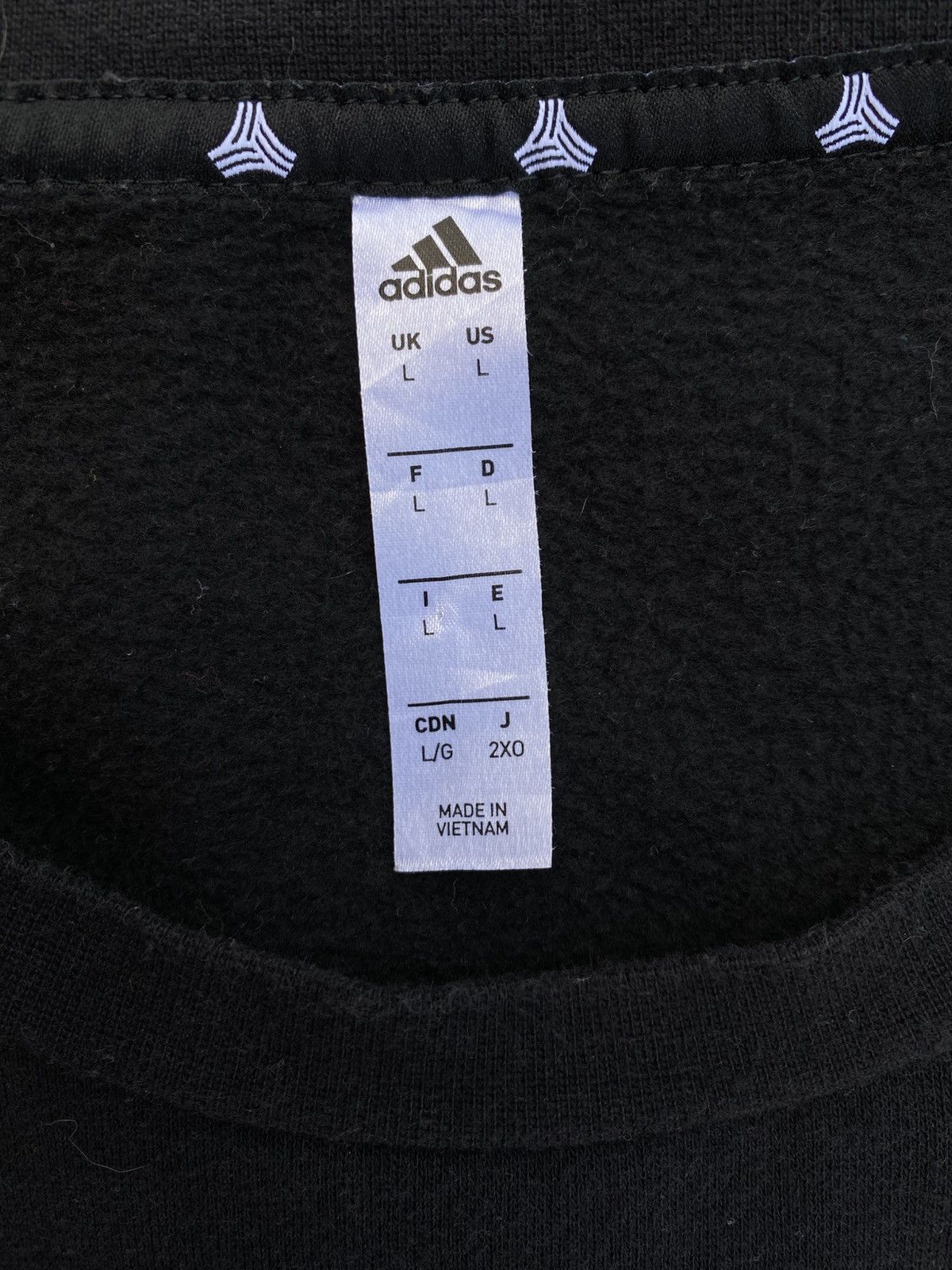 Adidas × Designer × Vintage Adidas Tango Sweat Crew Black Sweatshirt Size US L / EU 52-54 / 3 - 5 Thumbnail