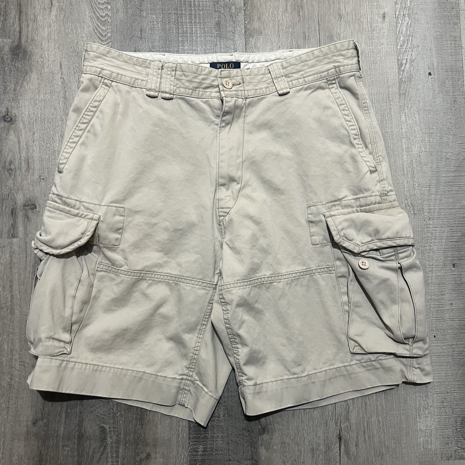 Polo Ralph Lauren Polo Ralph Lauren Kkaki Cargo Shorts Mens 35 Preppy Golf Size US 35 - 1 Thumbnail
