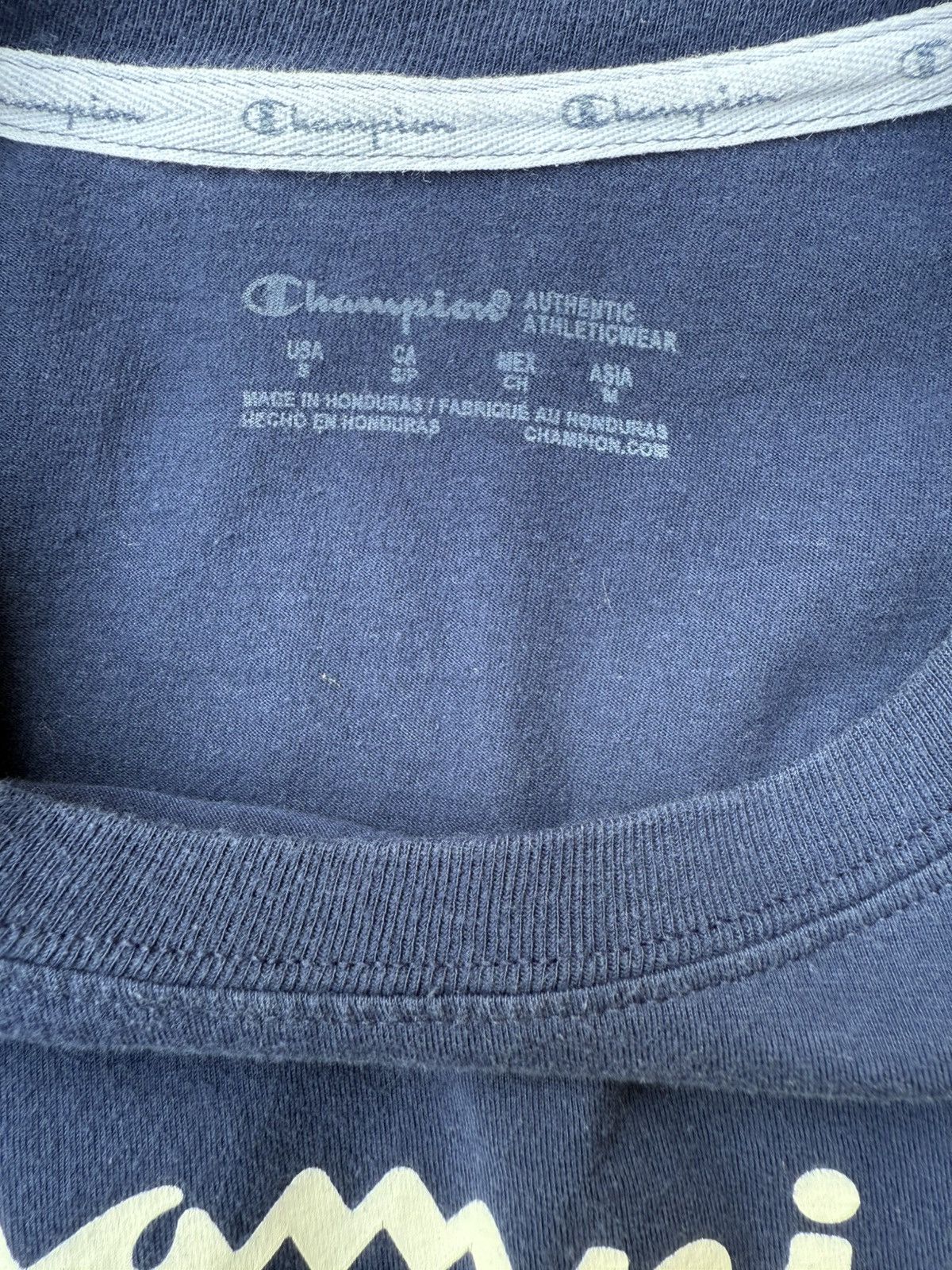 Champion Champion Classic Basic Long Sleeve T-shirt Navy Crew Neck Size S / US 4 / IT 40 - 5 Thumbnail