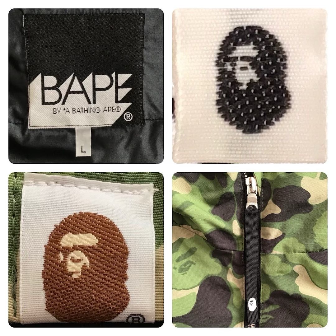 Bape 🔥Vintage🔥 BAPE ABC CAMO GREEN Puffer Down Jacket APE NIGO Size US L / EU 52-54 / 3 - 8 Thumbnail