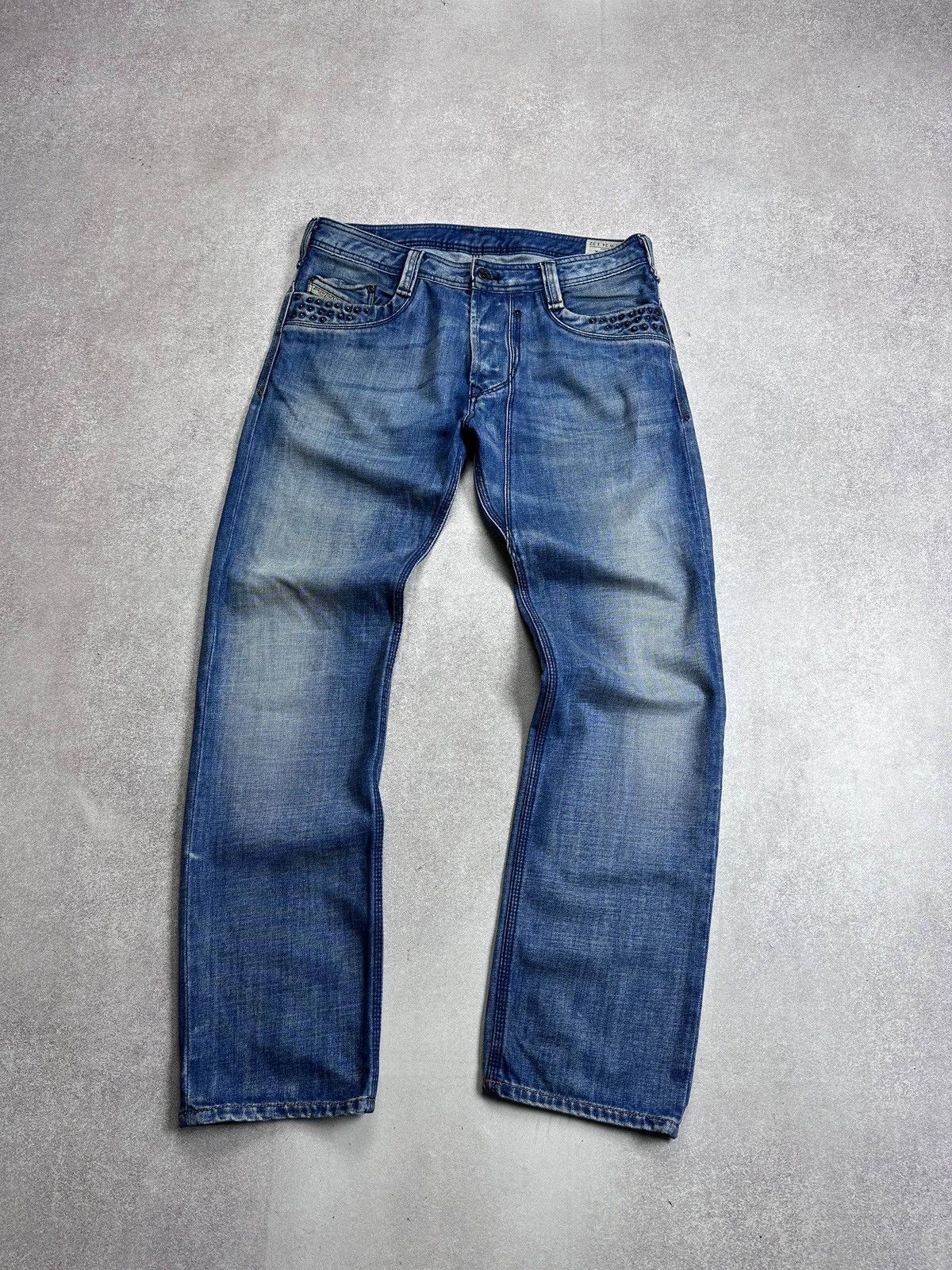Diesel Vintage 90s Diesel Avantgarde Grunge Y2K Jeans 34 Size US 34 / EU 50 - 4 Thumbnail