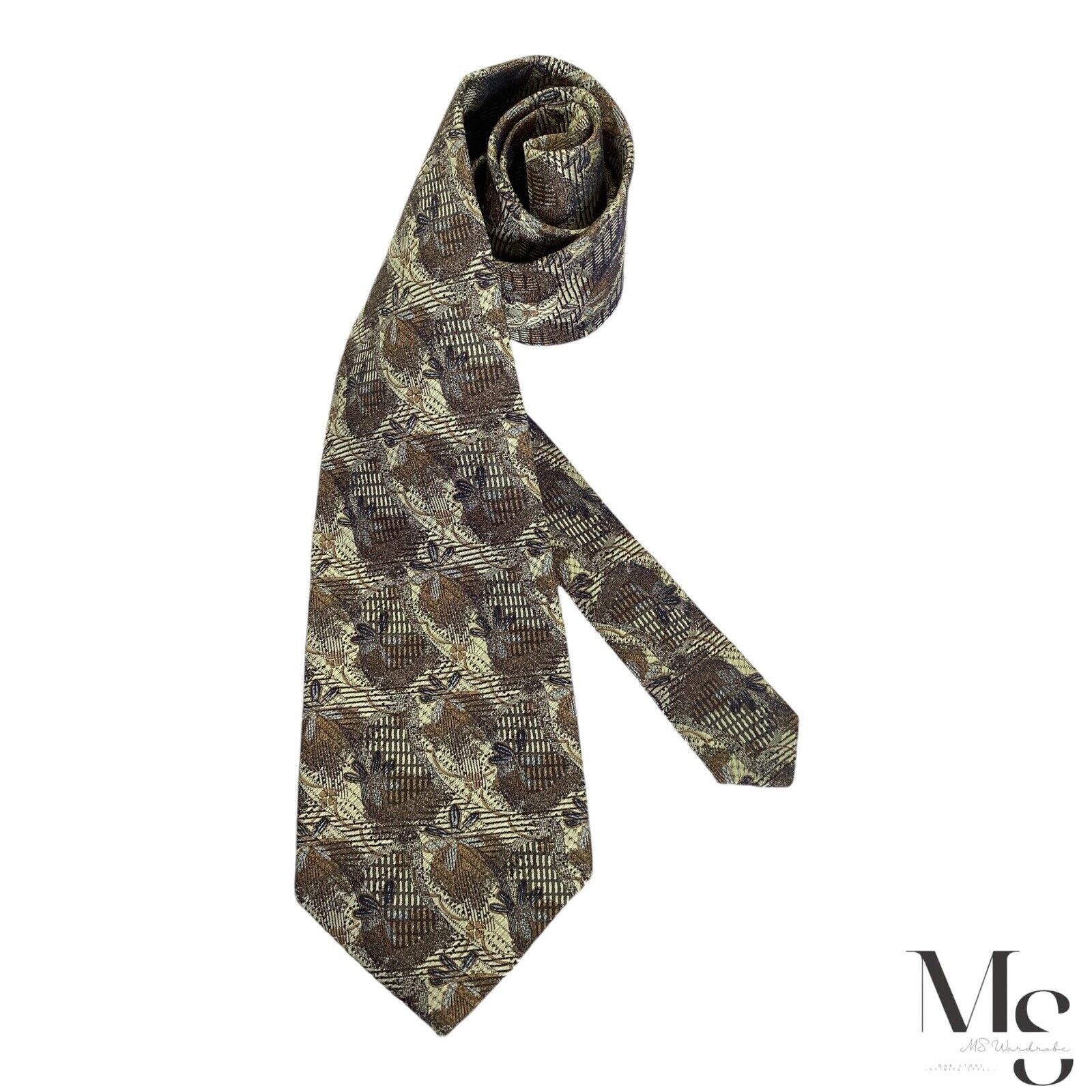 Robert Talbott ROBERT TALBOT Beige Floral Silk Tie Made In USA W: 4" EX CON Size ONE SIZE - 1 Thumbnail