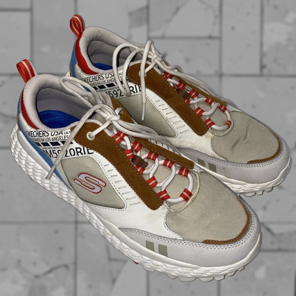 SKECHERS SKECHERS MONSTER Mens Sneaker Leather Upper Lace Up Multicolor Size 13 Size US 12 / EU 45 - 1 Thumbnail