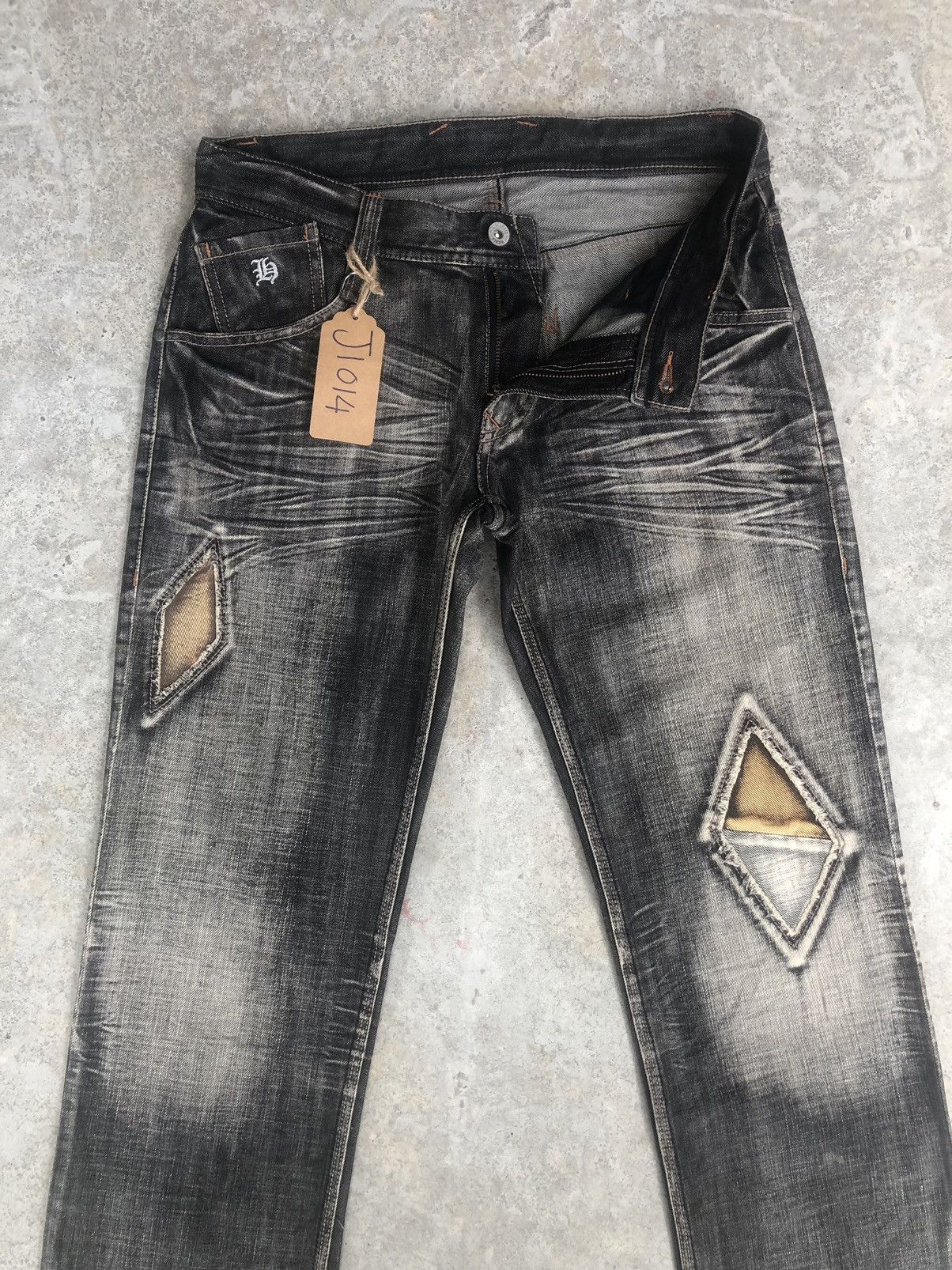 If Six Was Nine Japanese Hideways Flared Jeans Distressed Patchwork Jeans Size US 31 - 3 Thumbnail