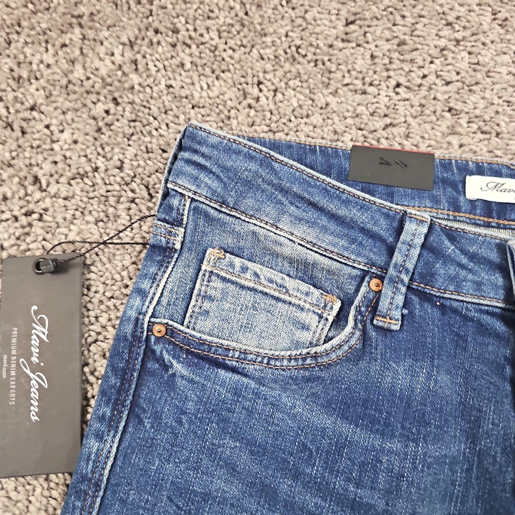 Mavi Mavi Jeans Women 27 Skinny Ankle Mid Rise Stretch Casual Adriana 25x27 Denim Blue Cotton Polyester Spandex Regular Inseam 27 Size 27" / US 4 / IT 40 - 3 Thumbnail