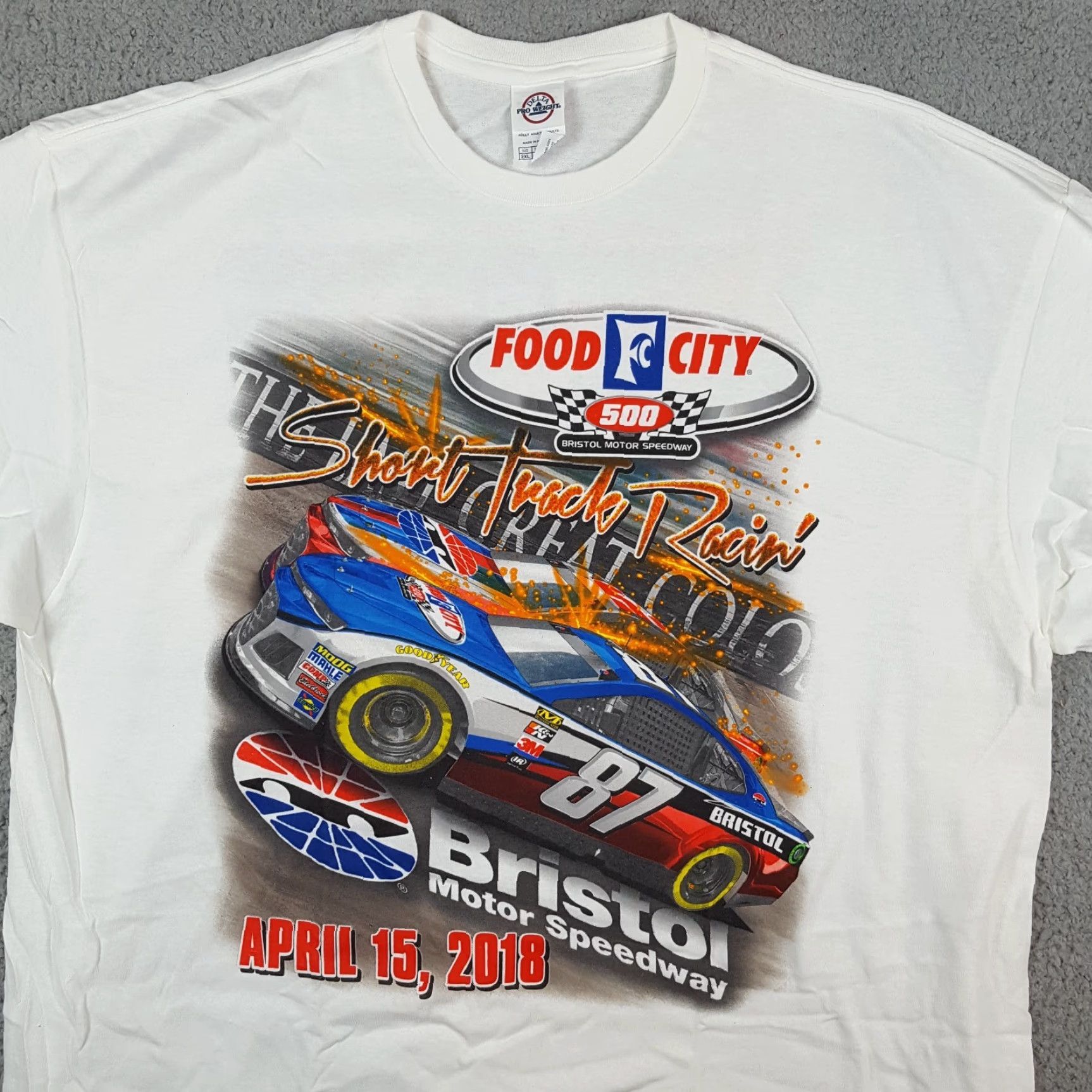 Delta NASCAR Short Track Racing Tee Men's Size 2XL Retro Food City Bristol Car T Shirt Size US XXL / EU 58 / 5 - 2 Thumbnail