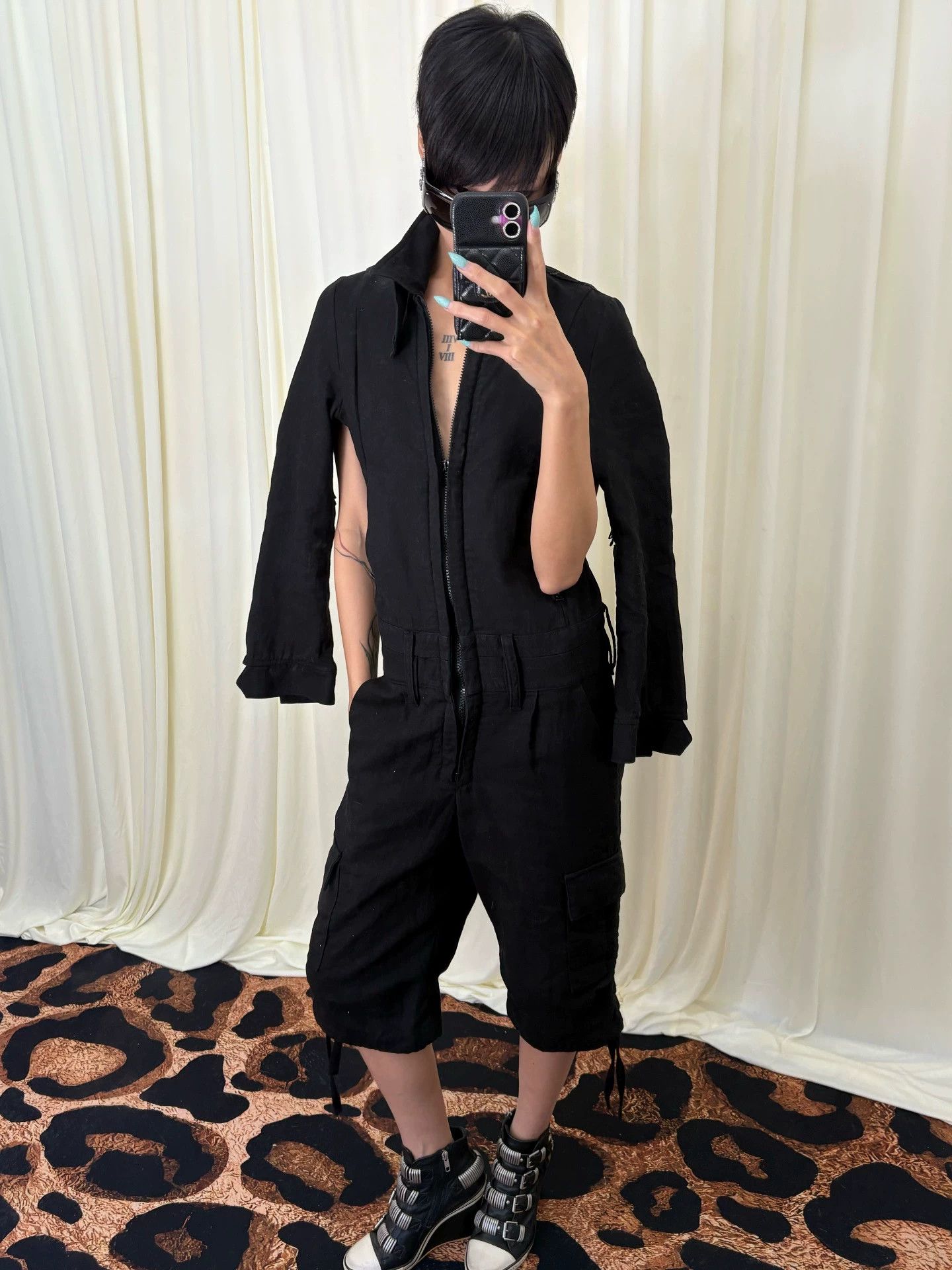 Other M of M Vintage 2-Way Cargo Jumpsuit 7/8 Stiff Linen Size US 29 - 4 Thumbnail