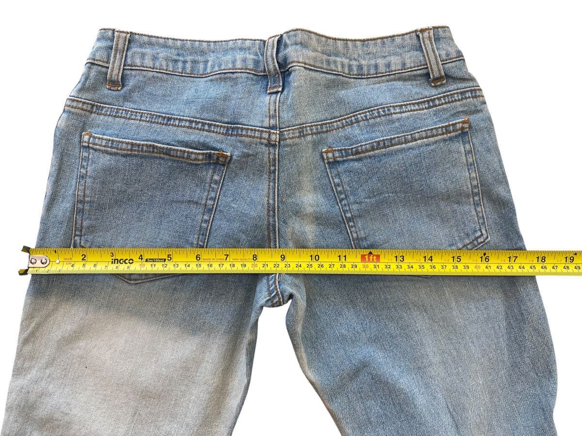 Japanese Brand Roux Di Peree Distressed Shimmer Style Flare Jeans Size 28" / US 6 / IT 42 - 9 Thumbnail