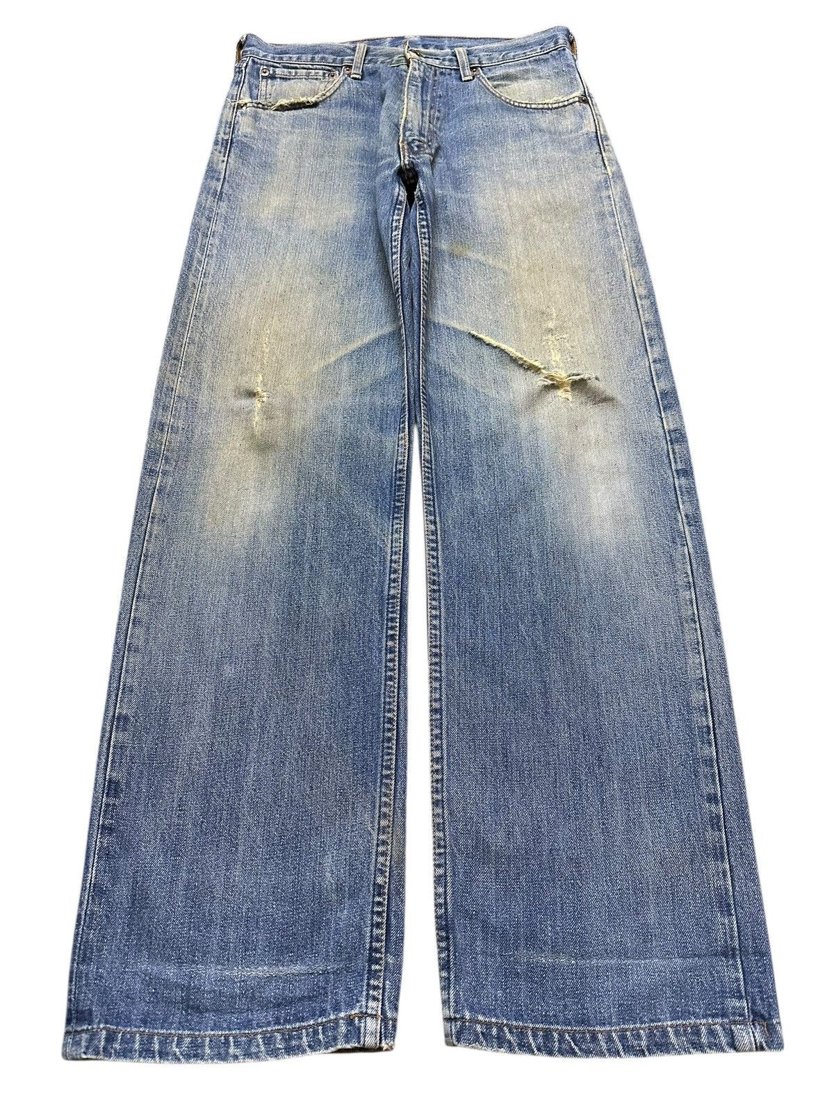 Levi's Vintage 80s Levis 503 Mud Wash Distress Style Baggy Jeans Size US 30 / EU 46 - 1 Thumbnail