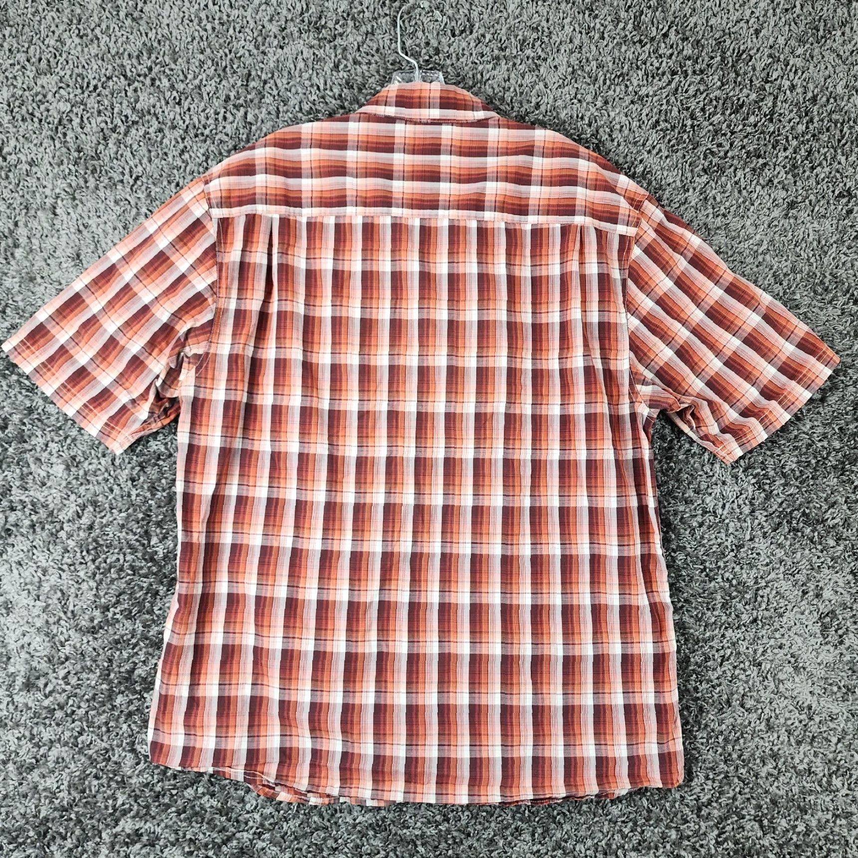 Vintage VINTAGE Wolverine Shirt Plaid Short Sleeve Button-Up - Mens L Red Orange, Wolverine Character Size US 33 - 6 Thumbnail