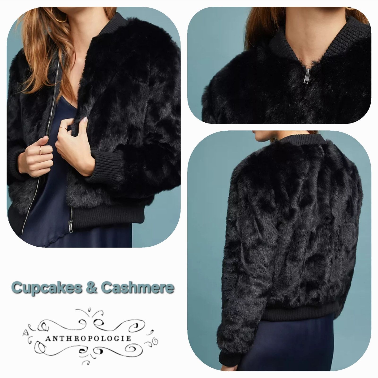 Other EUC Anthropologie Cupcakes & Cashmere Faux Fur Jacket Sz. S Size S / US 4 / IT 40 - 1 Thumbnail