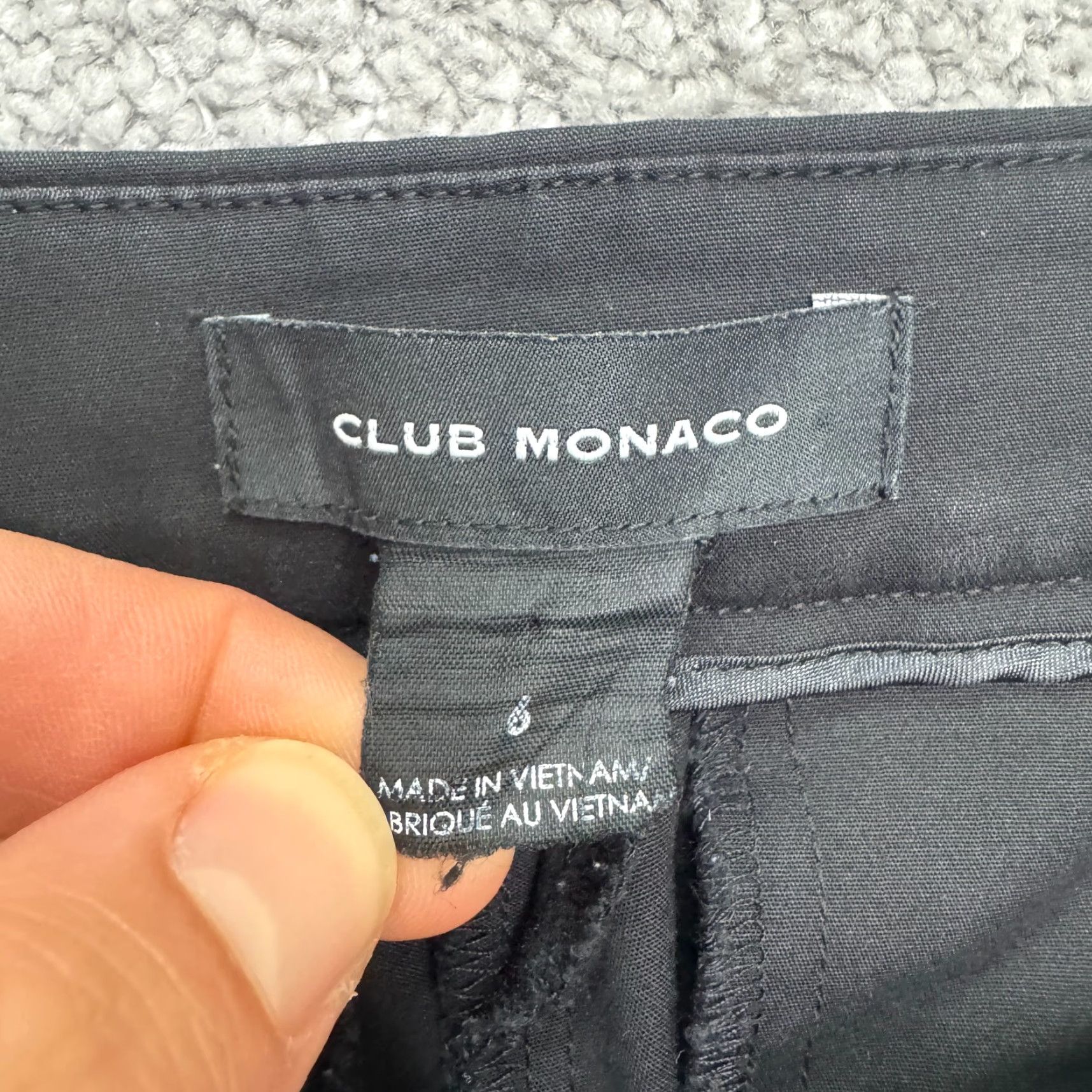 Club Monaco VINTAGE Club Monaco Women's Dress Pants Slim Fit Mid Rise Black Stretch 6 Business Casual Workwear Size 28" / US 6 / IT 42 - 6 Thumbnail