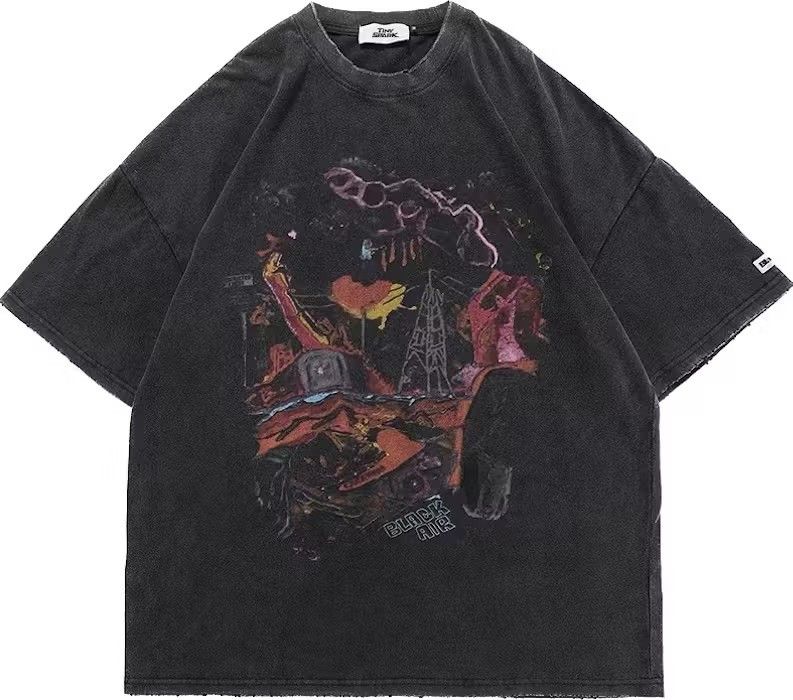 Japanese Brand Harajuku Ripped Graphic Printed T Shirt Size US S / EU 44-46 / 1 - 1 Thumbnail