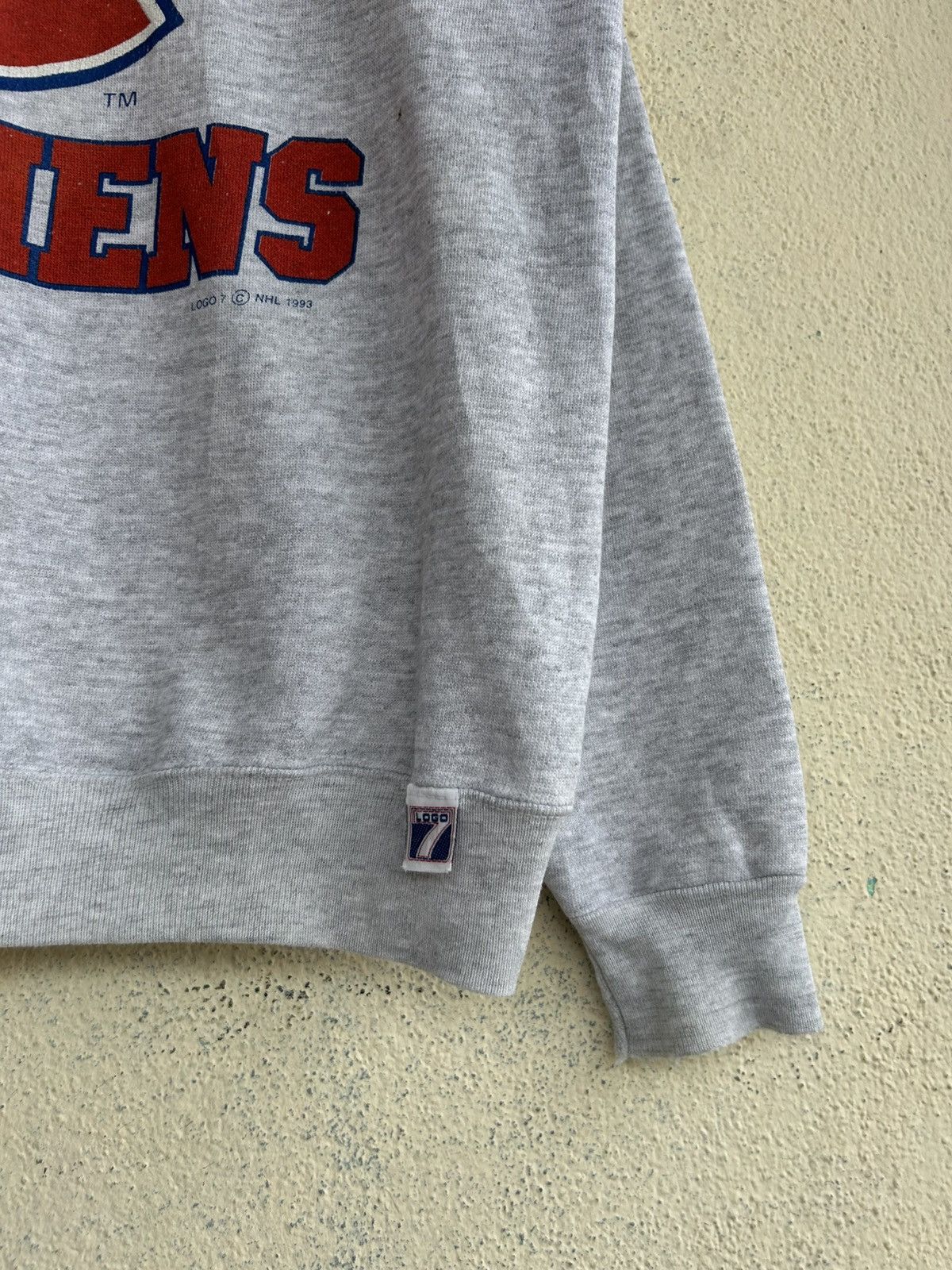 NHL Vintage 90’s Logo 7 Montreal Canadiens Distressed Sweatshirt Size US M / EU 48-50 / 2 - 4 Thumbnail