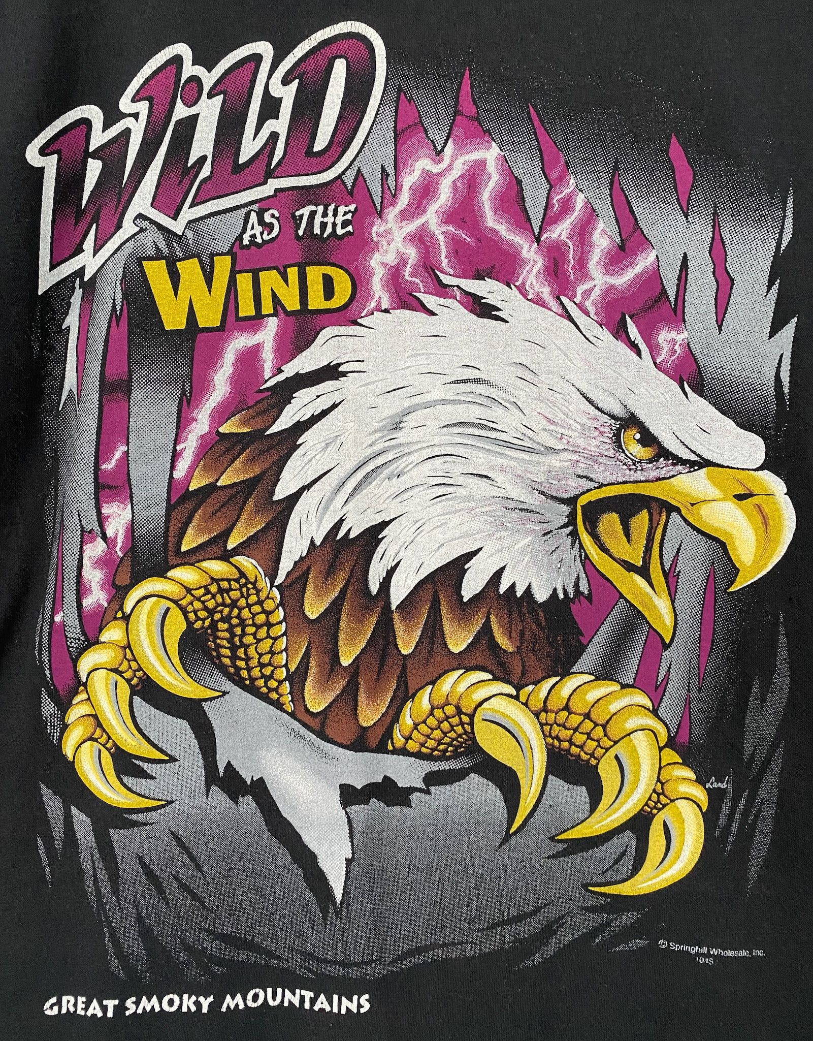 Vintage 90’s Eagle Lightning Smoky Mountains T-shirt Small Size US S / EU 44-46 / 1 - 1 Thumbnail