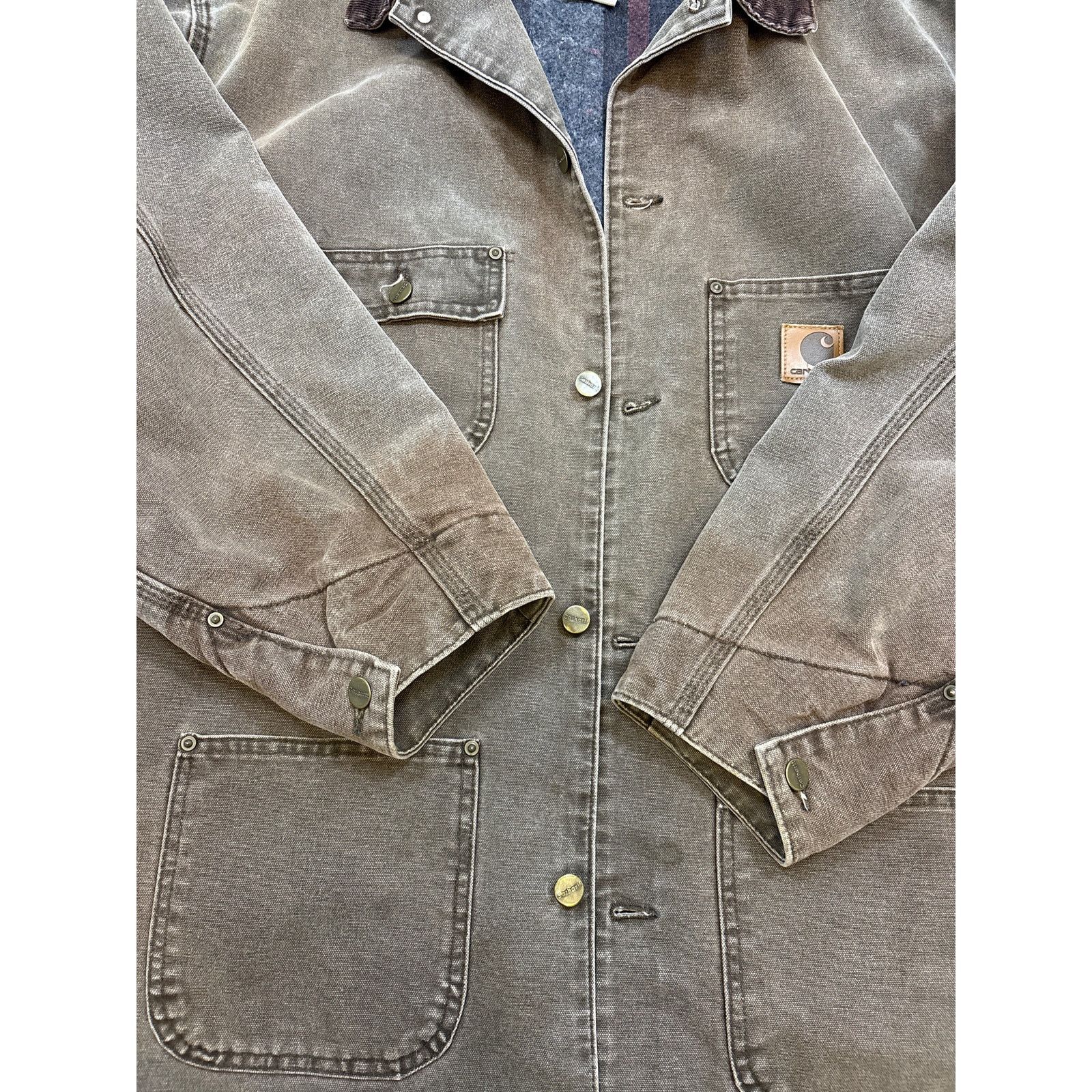 Carhartt Y2K Carhartt C02CHT jacket faded brown duck canvas blanket Size US XXL / EU 58 / 5 - 8 Thumbnail